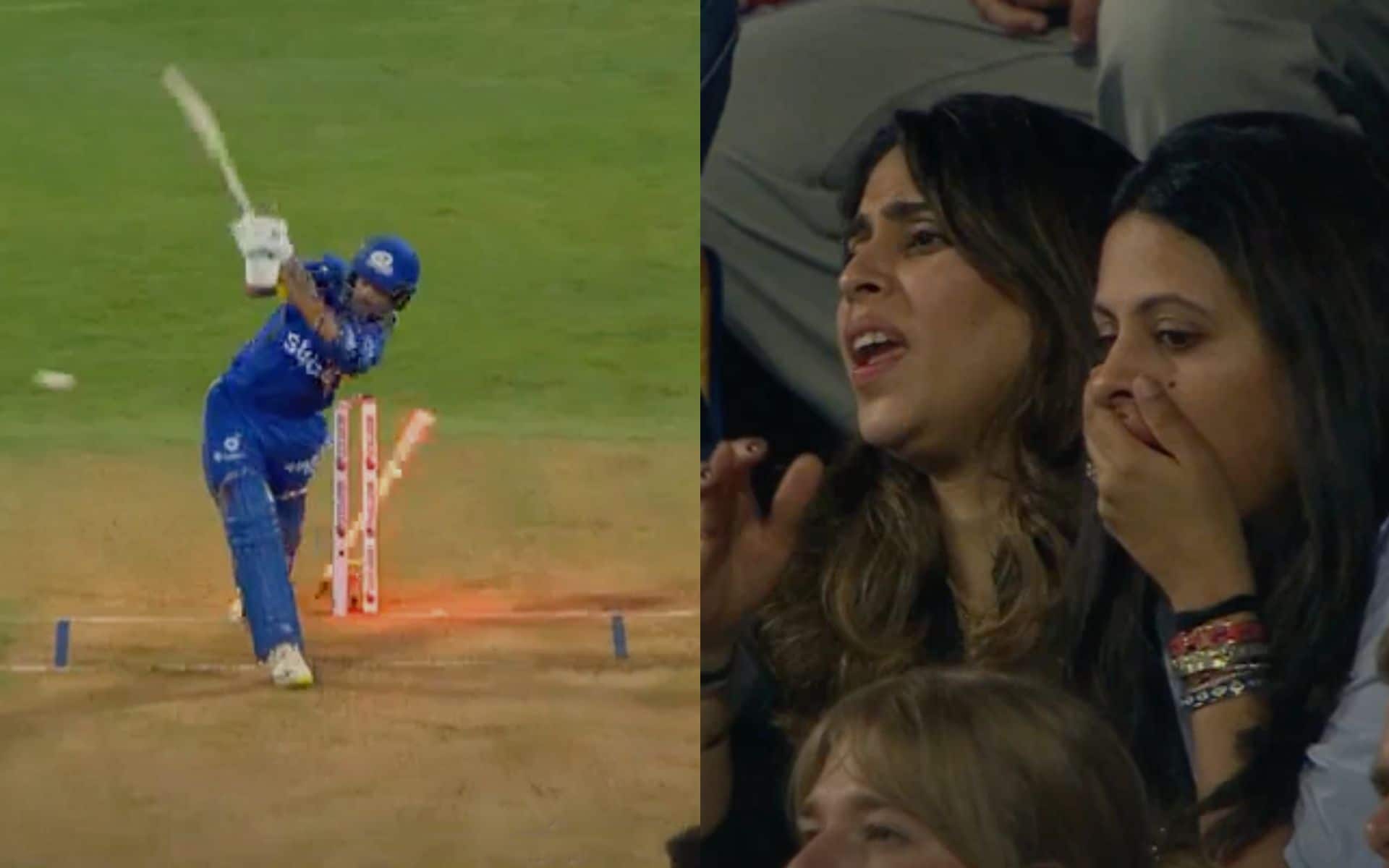 Ritika Sajdeh's animated reaction after Ishan Kishan's wicket (X.com)