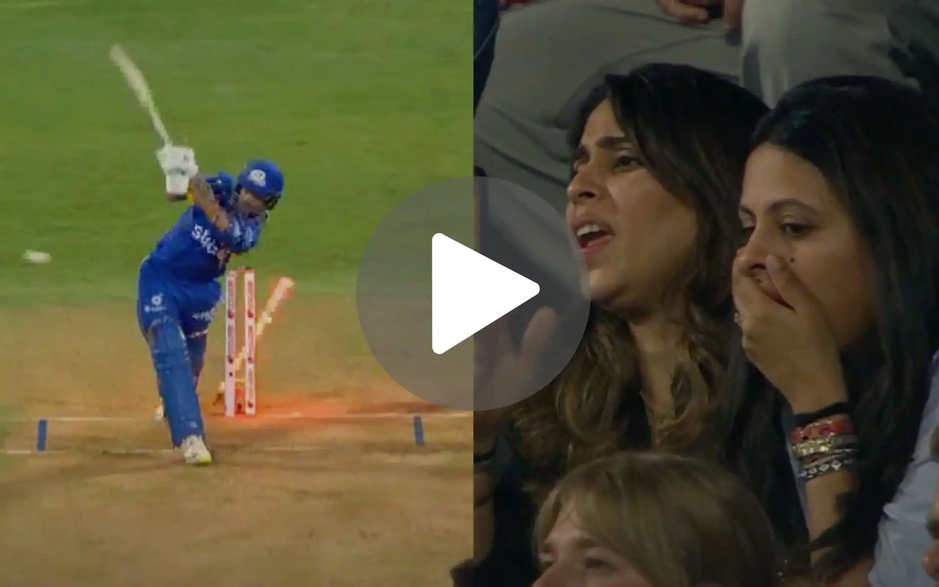 [Watch] Ritika Sajdeh 'Annoyed' After Mitchell Starc Uproots Ishan Kishan's Leg Stump