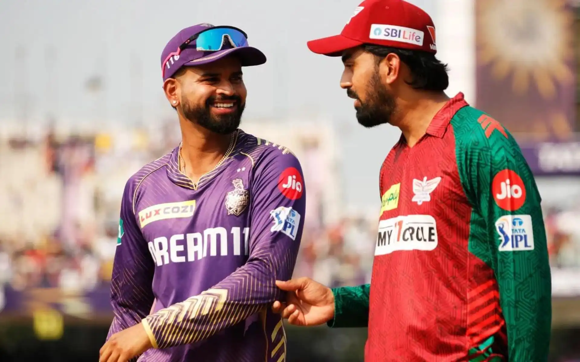 Shreyas Iyer and KL Rahul during toss in IPL 2024 [iplt20.com]