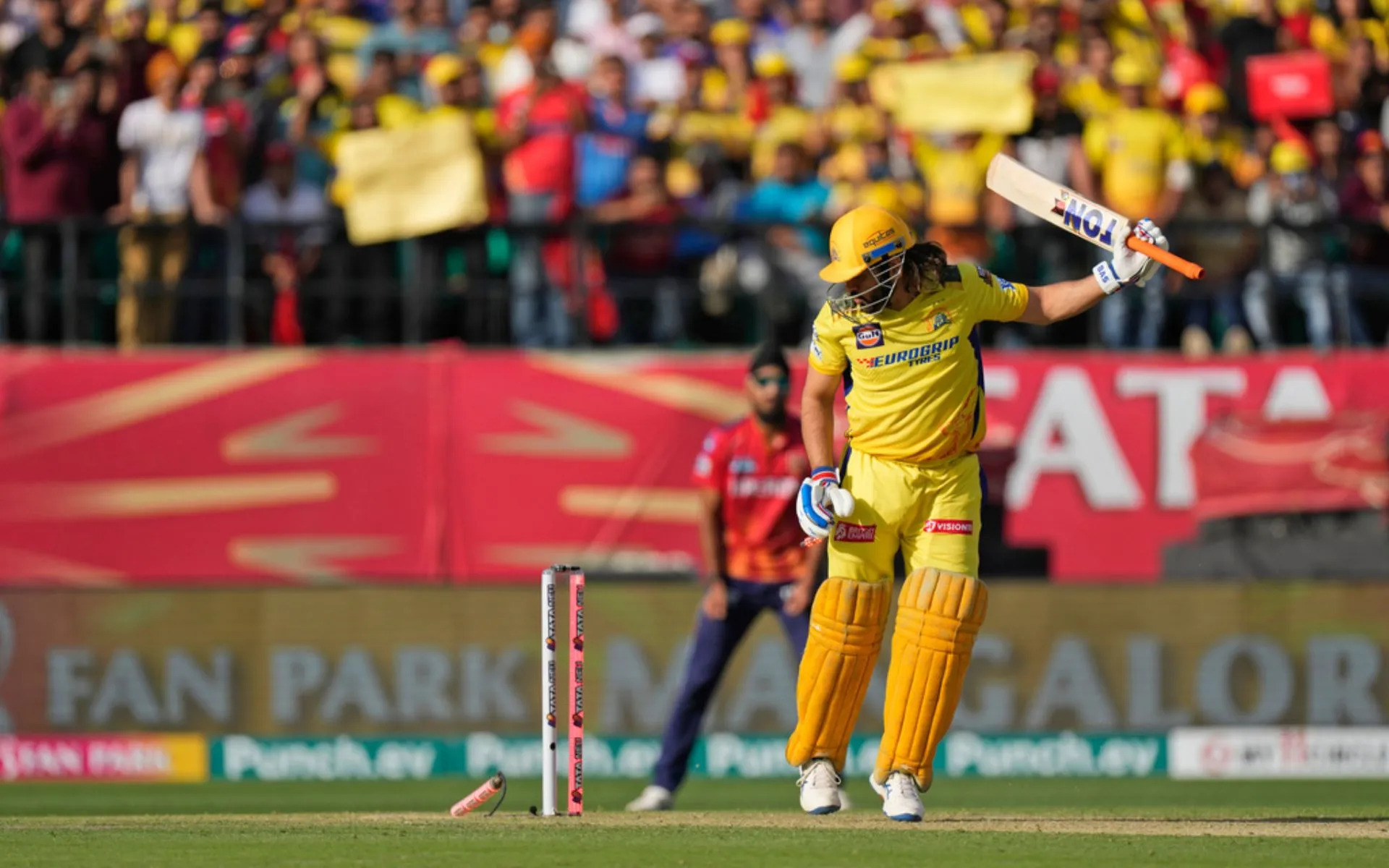 MS Dhoni bagged a golden duck vs PBKS (AP Photo)