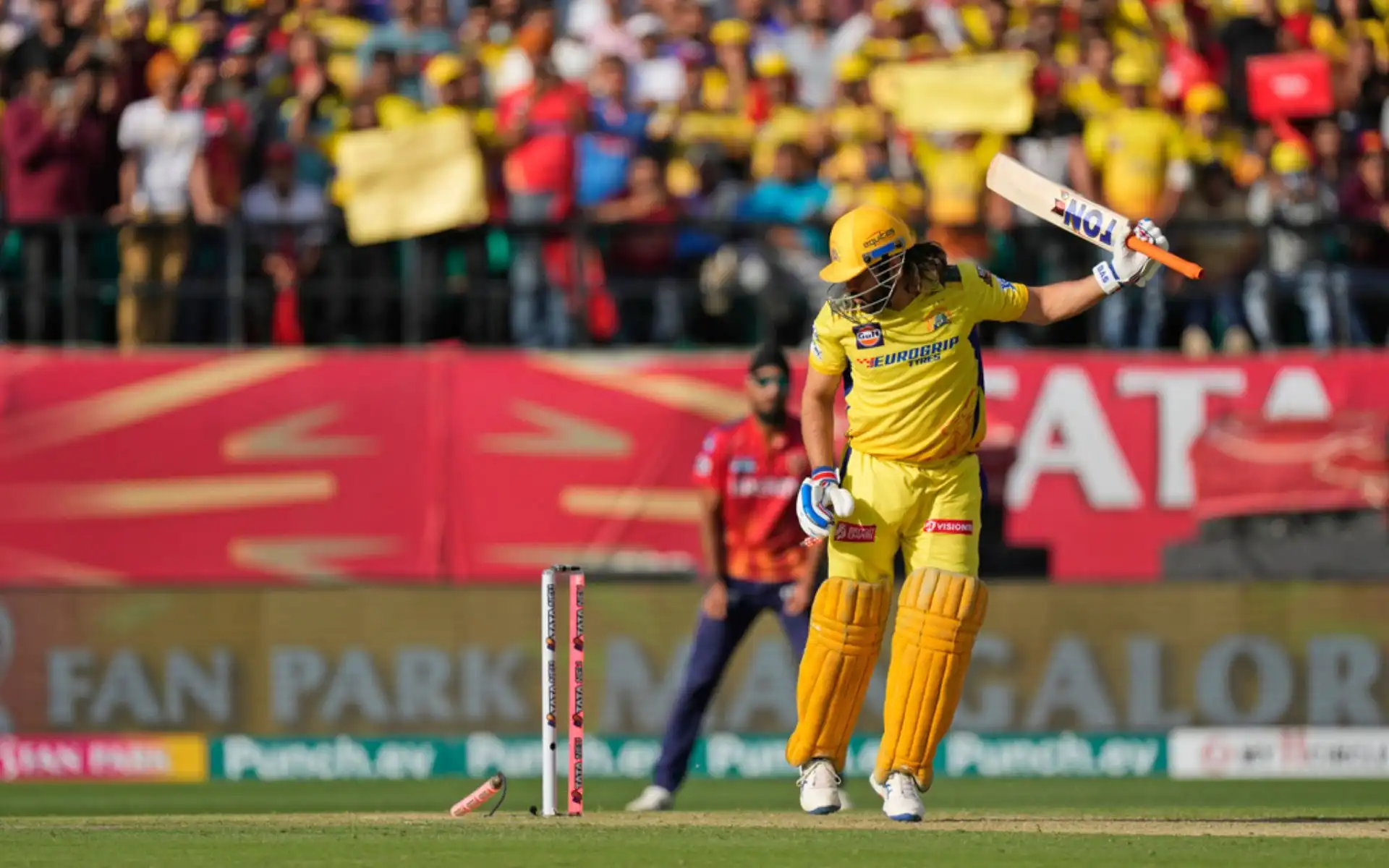 MS Dhoni bagged a golden duck vs PBKS (AP Photo)