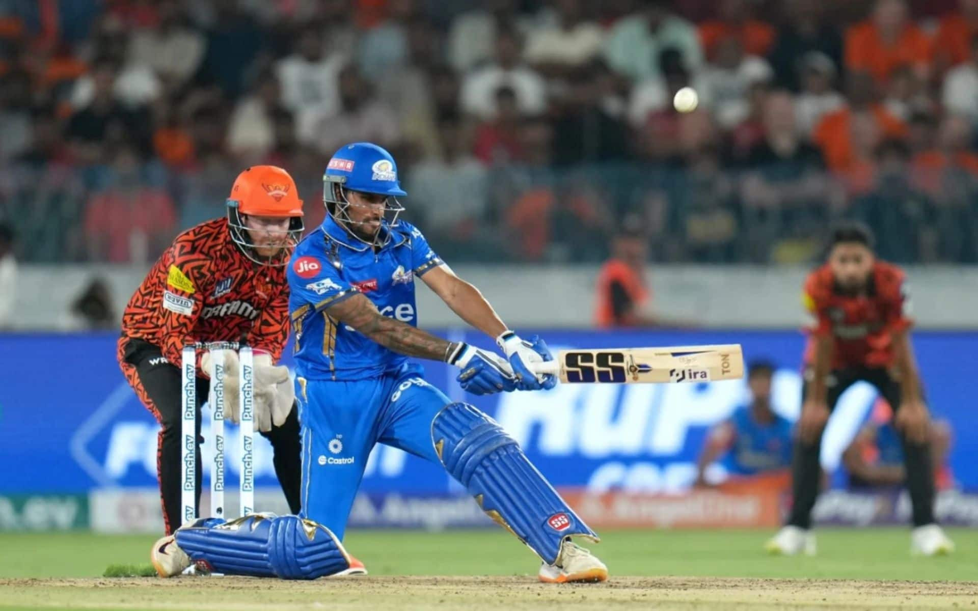 Tilak Varma in action against SRH during IPL 2024 (BCCI)