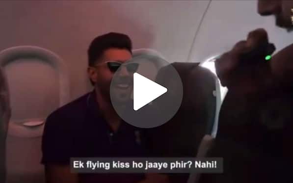 [Watch] 'Flying Kiss Ho Jaaye?' Harshit Rana Teased By KKR Teammate During Team Flight