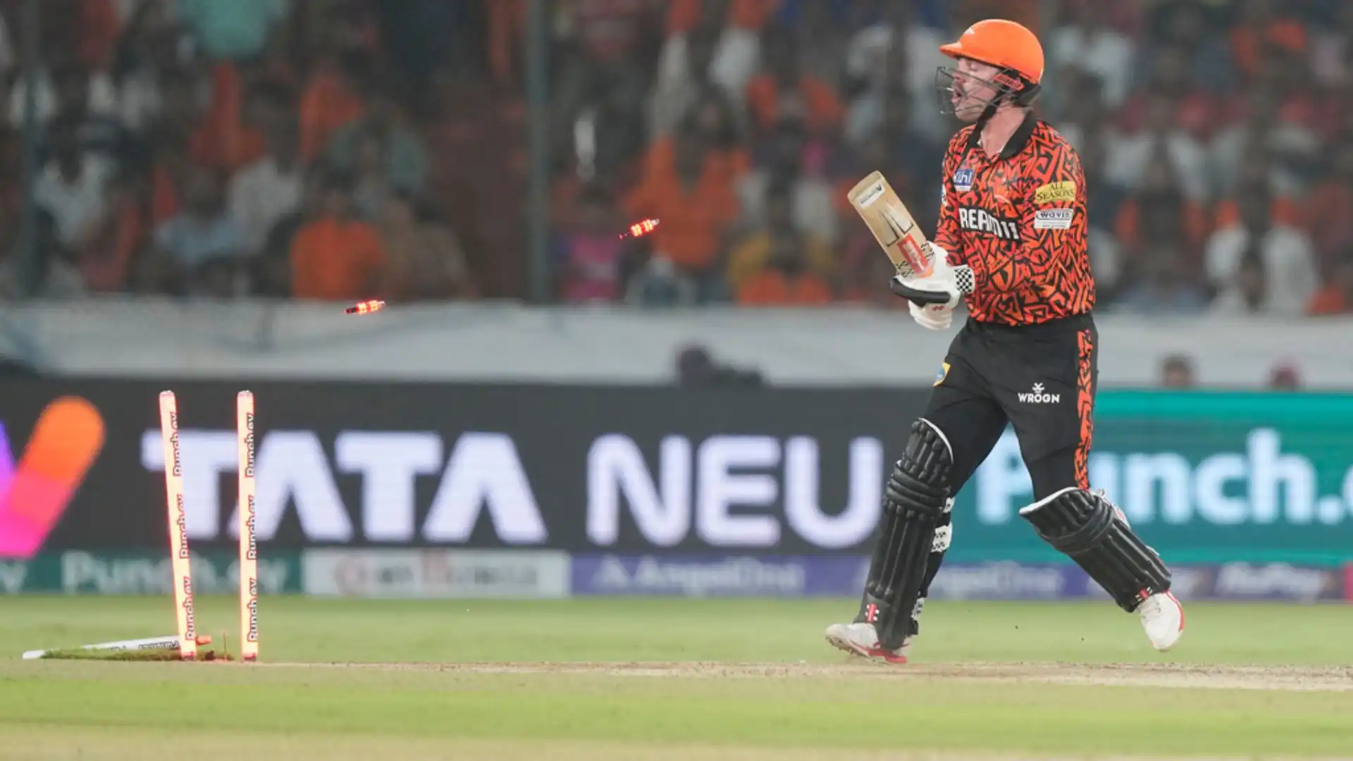 Travis Head survived a bowled dismissal [AP]