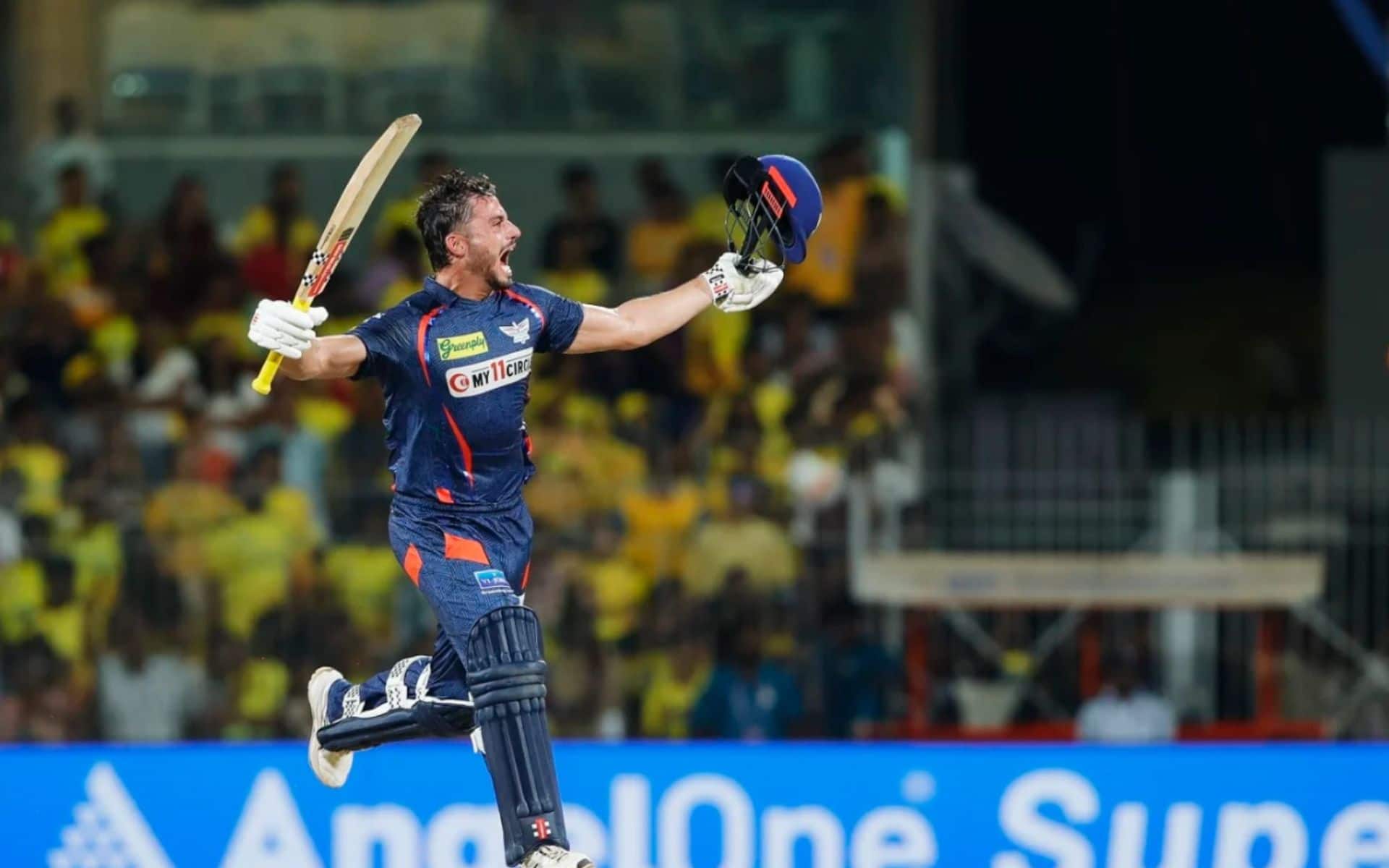 Marcus Stoinis celebrating LSG's win over CSK (BCCI)