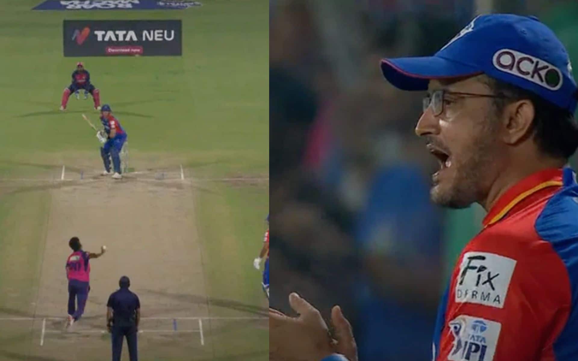 Sourav Ganguly cheering for Stubbs (X.com)