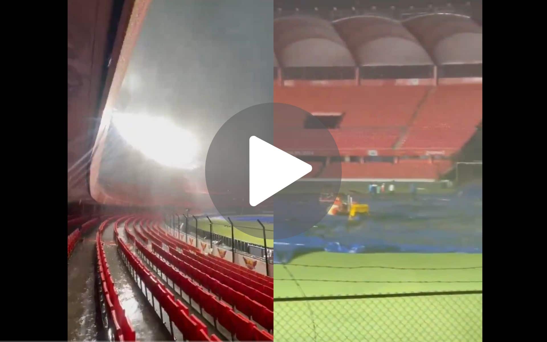 [Watch] SRH vs LSG To Be Called Off? Heavy Downpour In Hyderabad Gives Headache