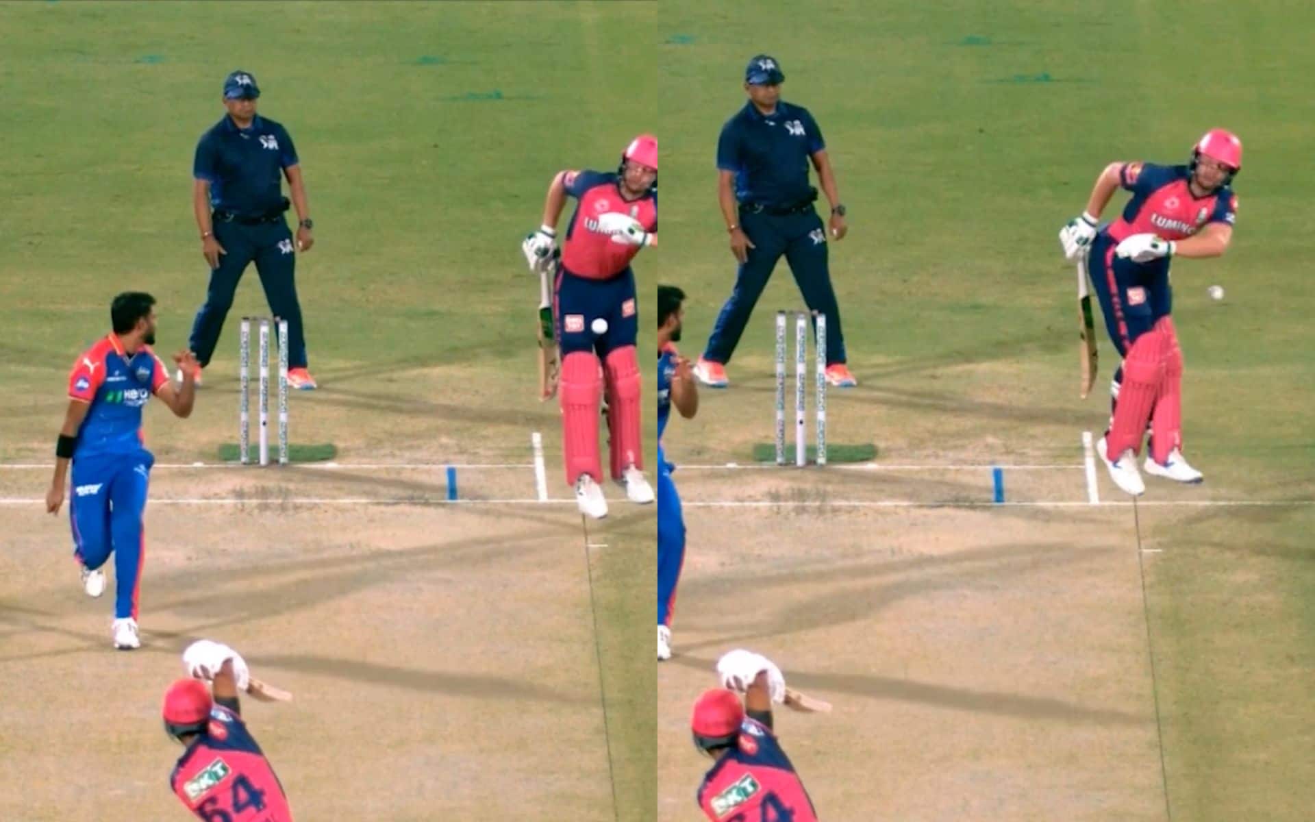 Jaiswal's shot was almost straight to Buttler's box (X.com)