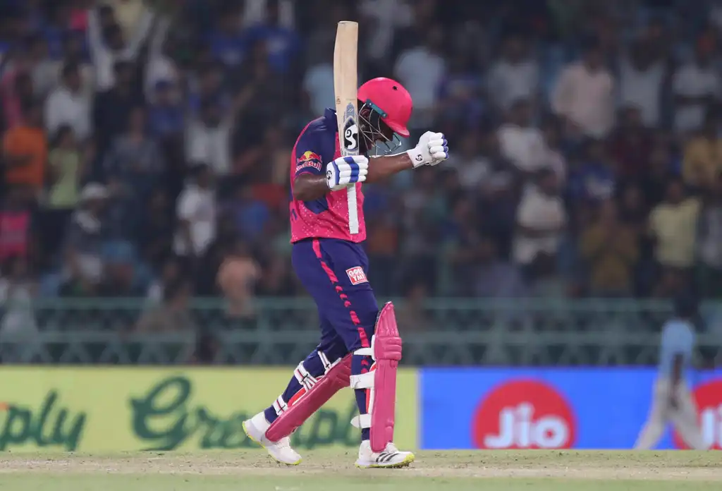 Sanju Samson against Delhi Capitals at Arun Jaitely Stadium [X.com]
