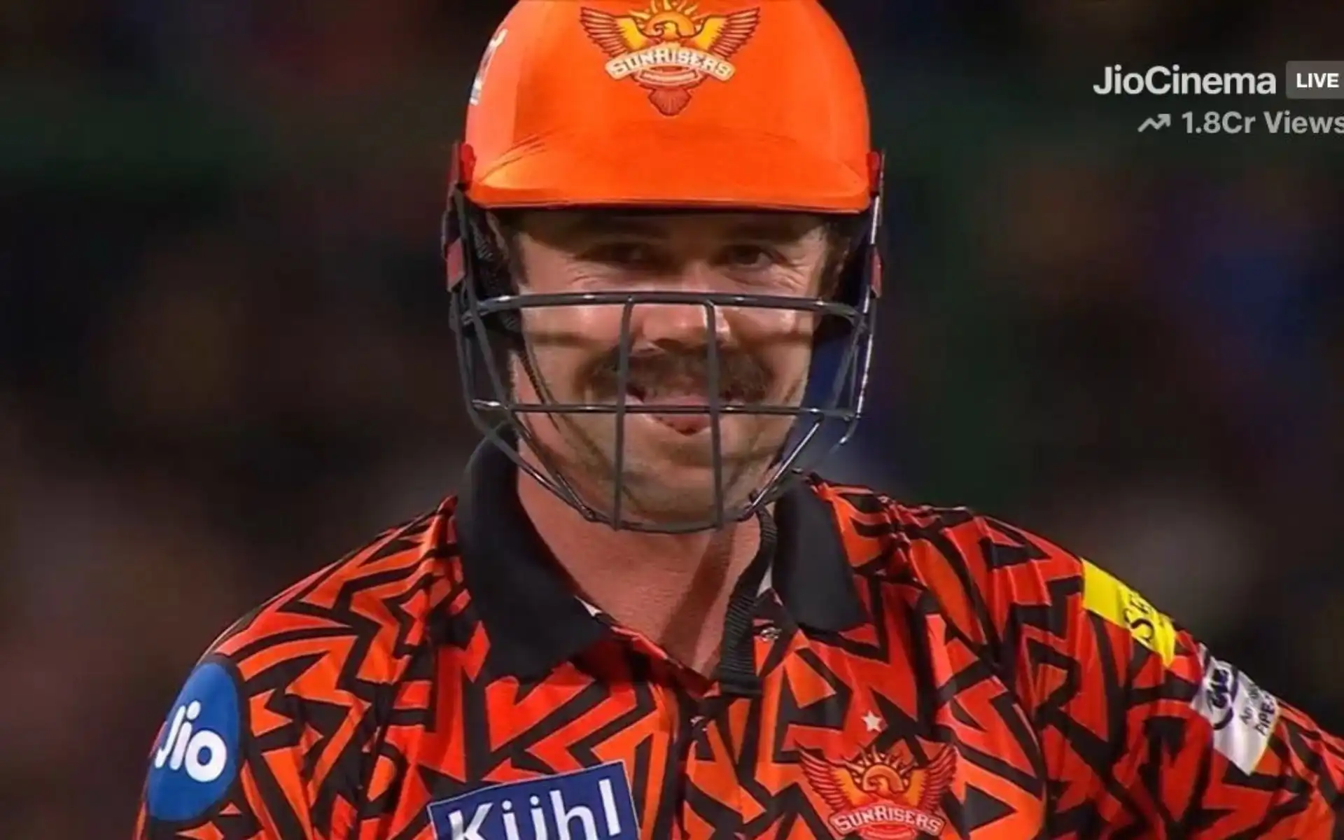 Travis Head enjoys his 16-ball 50 against LSG in IPL 2024 (X.com)