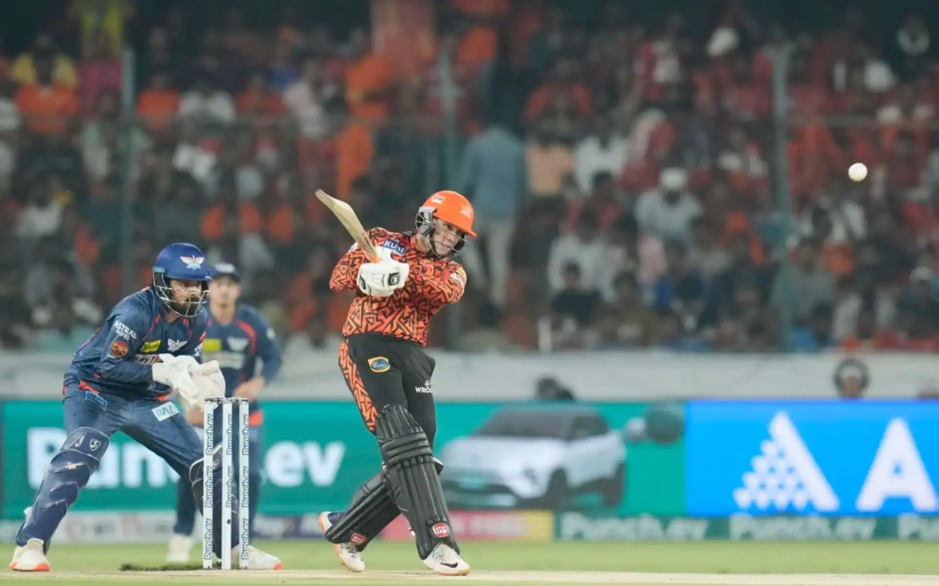 Abhishek Sharma in action against LSG (BCCI)
