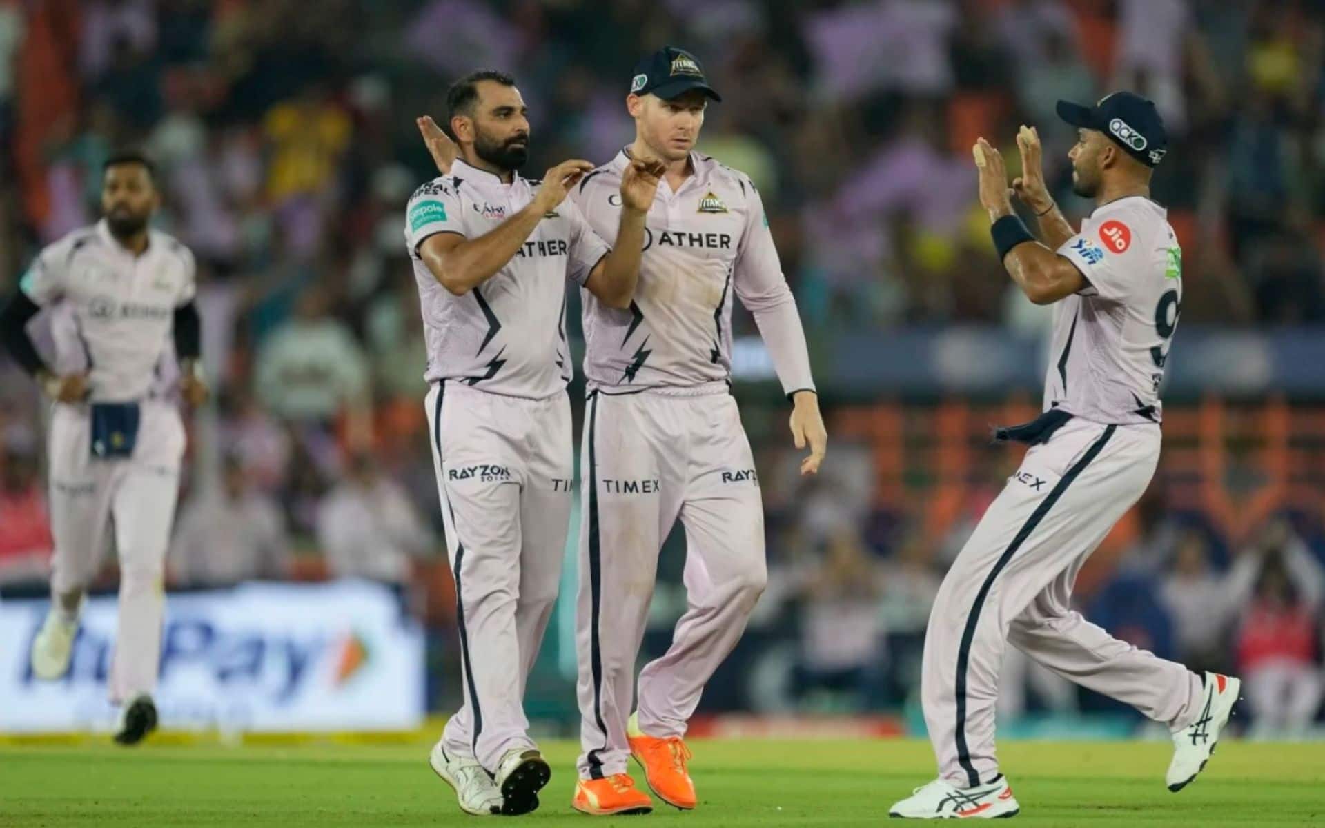 Gujarat Titans players also wore a lavender jersey against SRH back in IPL 2023 (AP)
