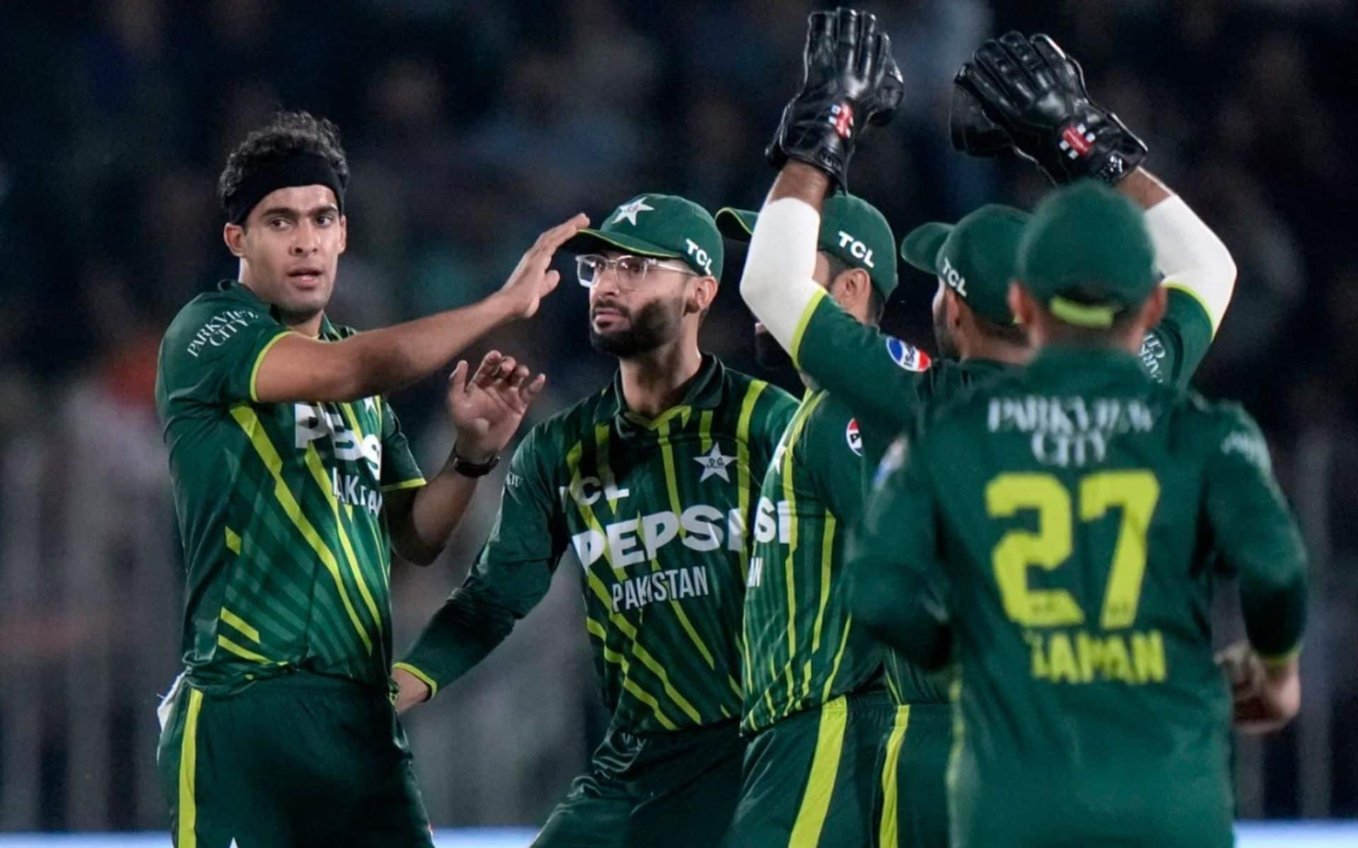 Pakistan players during home series against NZ in April (AP)