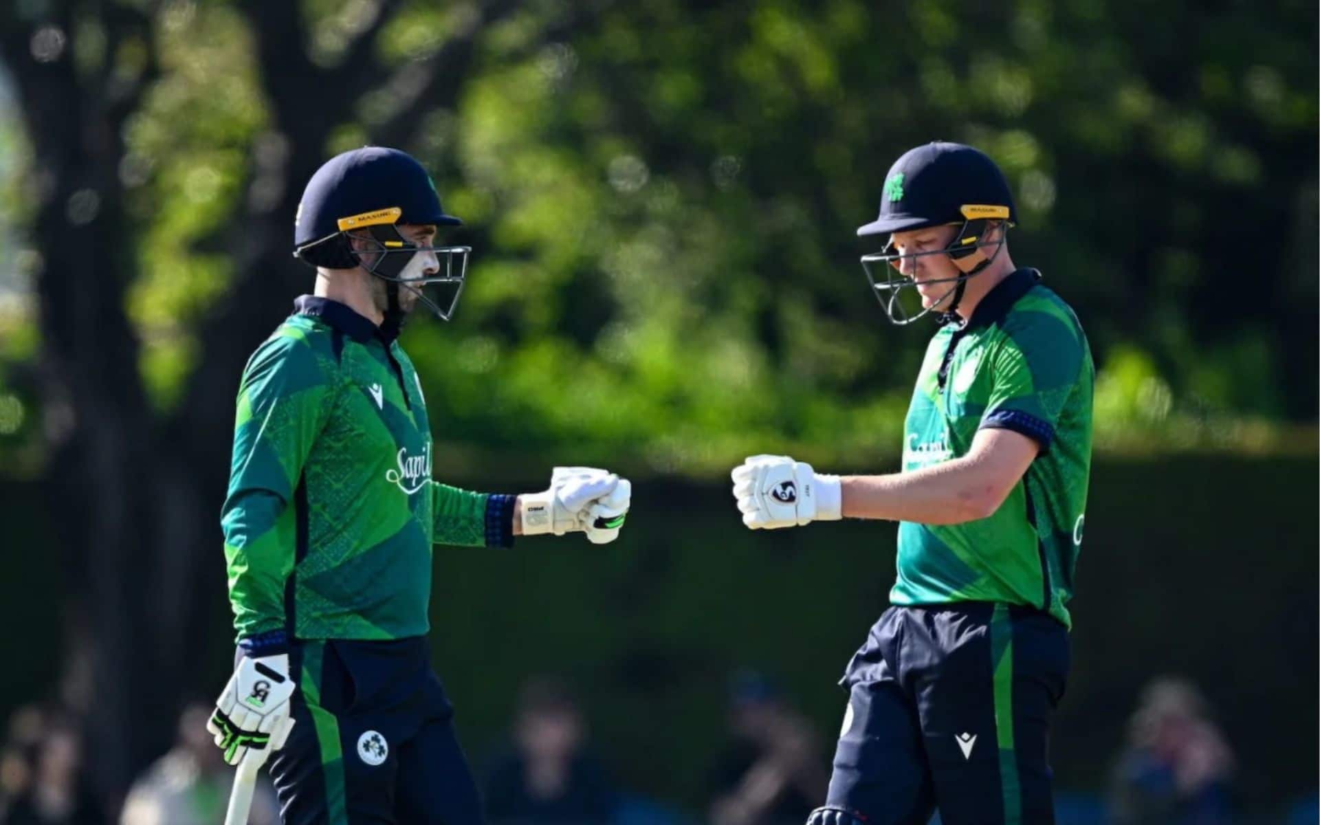 Andy Balbirnie and Harry Tector steered Ireland's chase in the middle overs (x.com)
