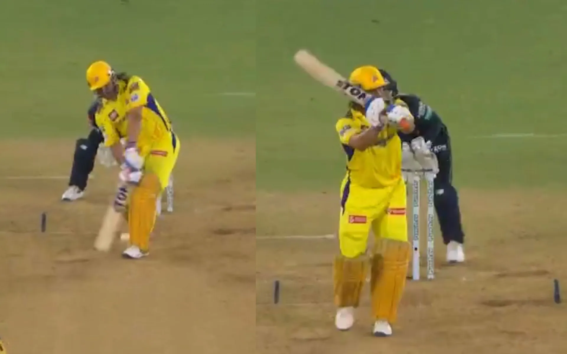 MS Dhoni's helicopter shot (X.com)