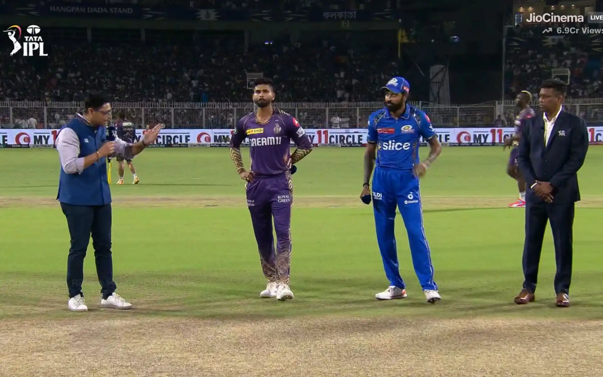 Shreyas Iyer, Hardik Pandya during the toss time (X.com)