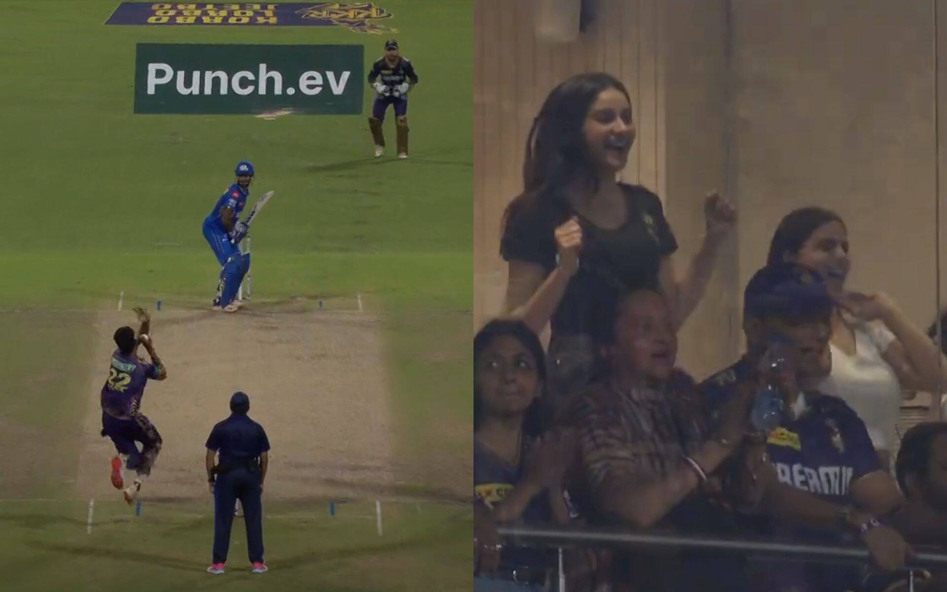 Suhana, Ananya's reactions after Harshit's wicket of Tilak (X.com)