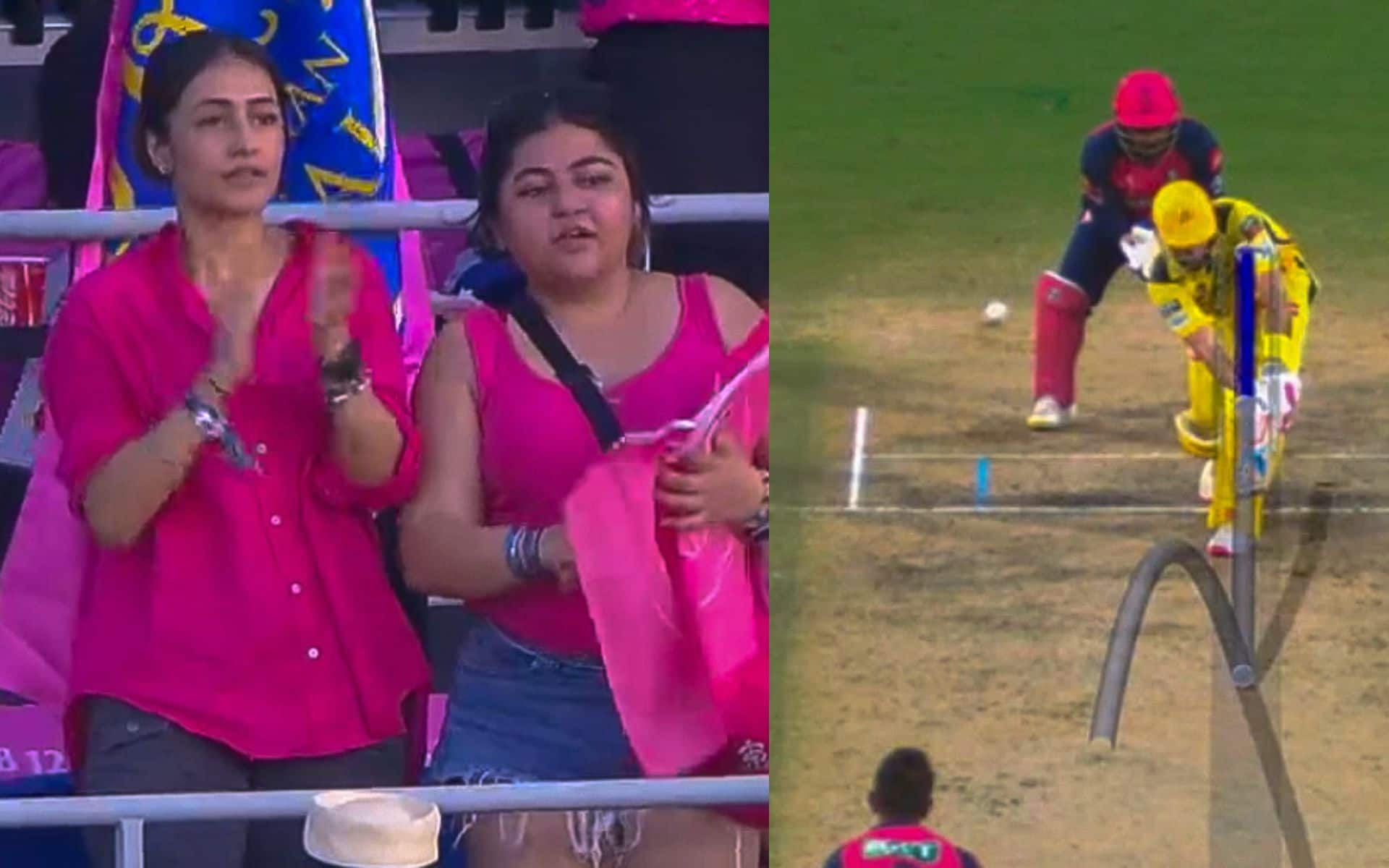 Dhanashree Verma applauding Mitchell's wicket (X.com)