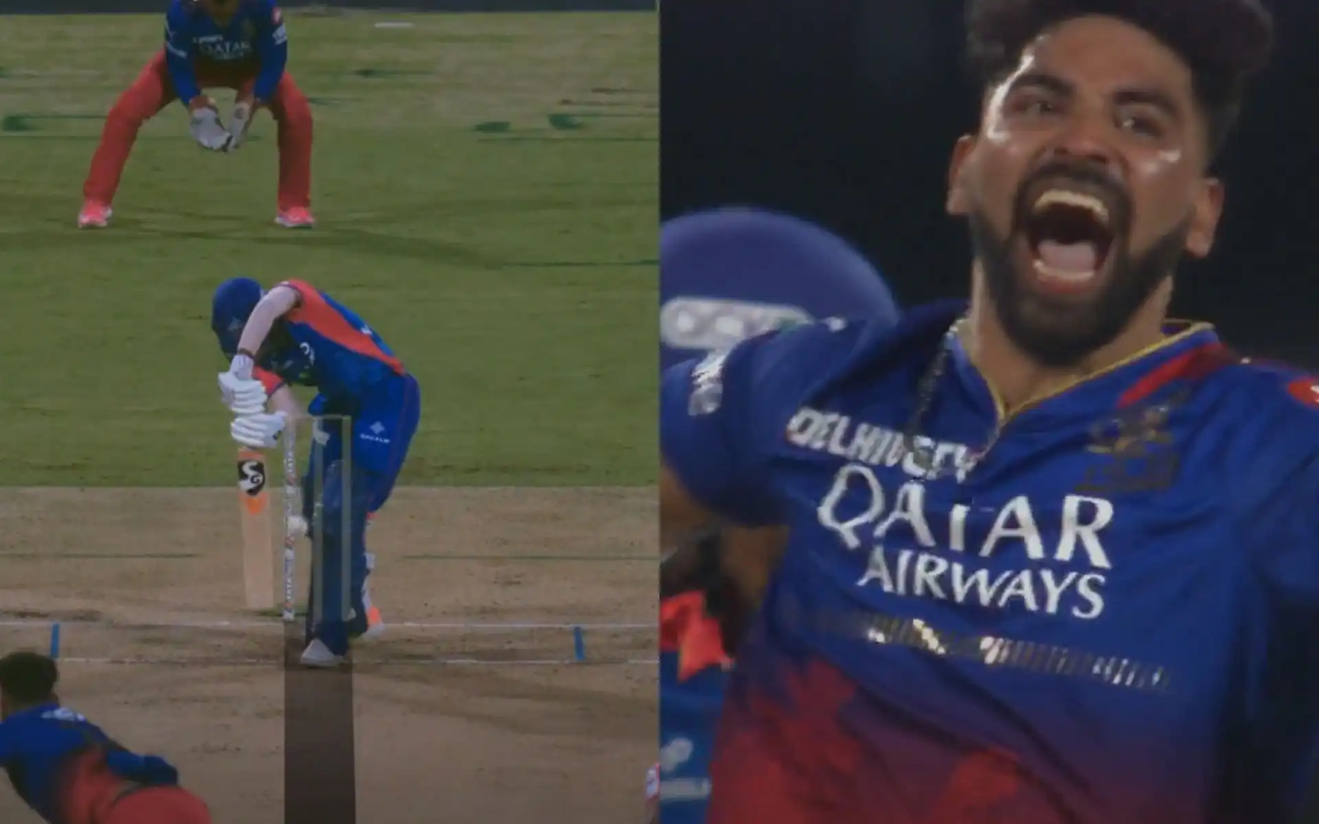 Siraj's celebration after Kushagra's wicket (X.com)