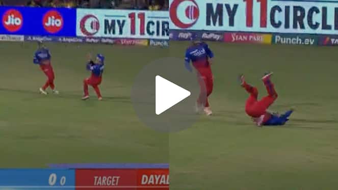[Watch] Faf Reminds Fans Of CSK Days In RCB Colours As His 'Backward Falling Catch' Dismisses Axar