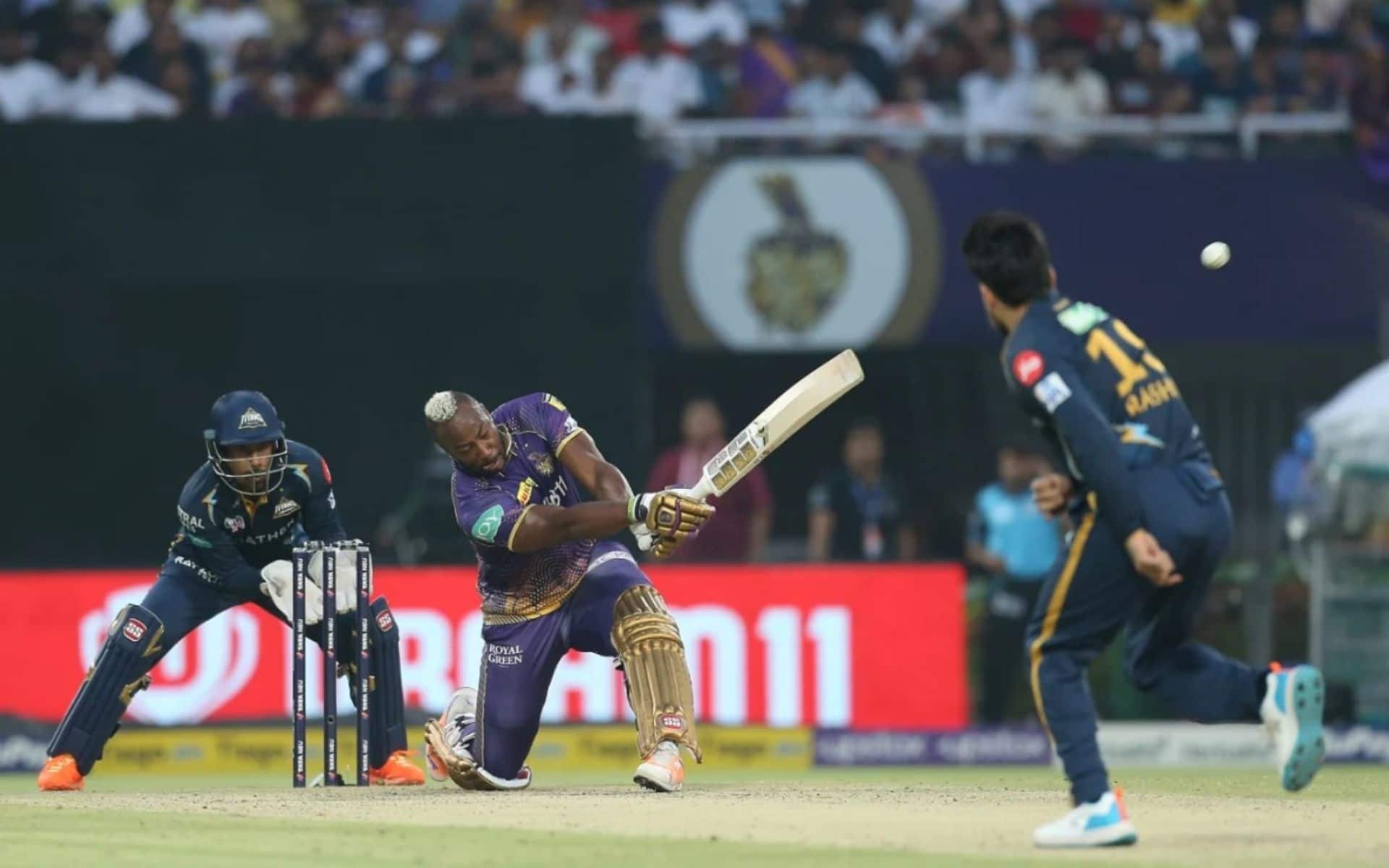 KKR's Andre Russell in action against GT (BCCI)