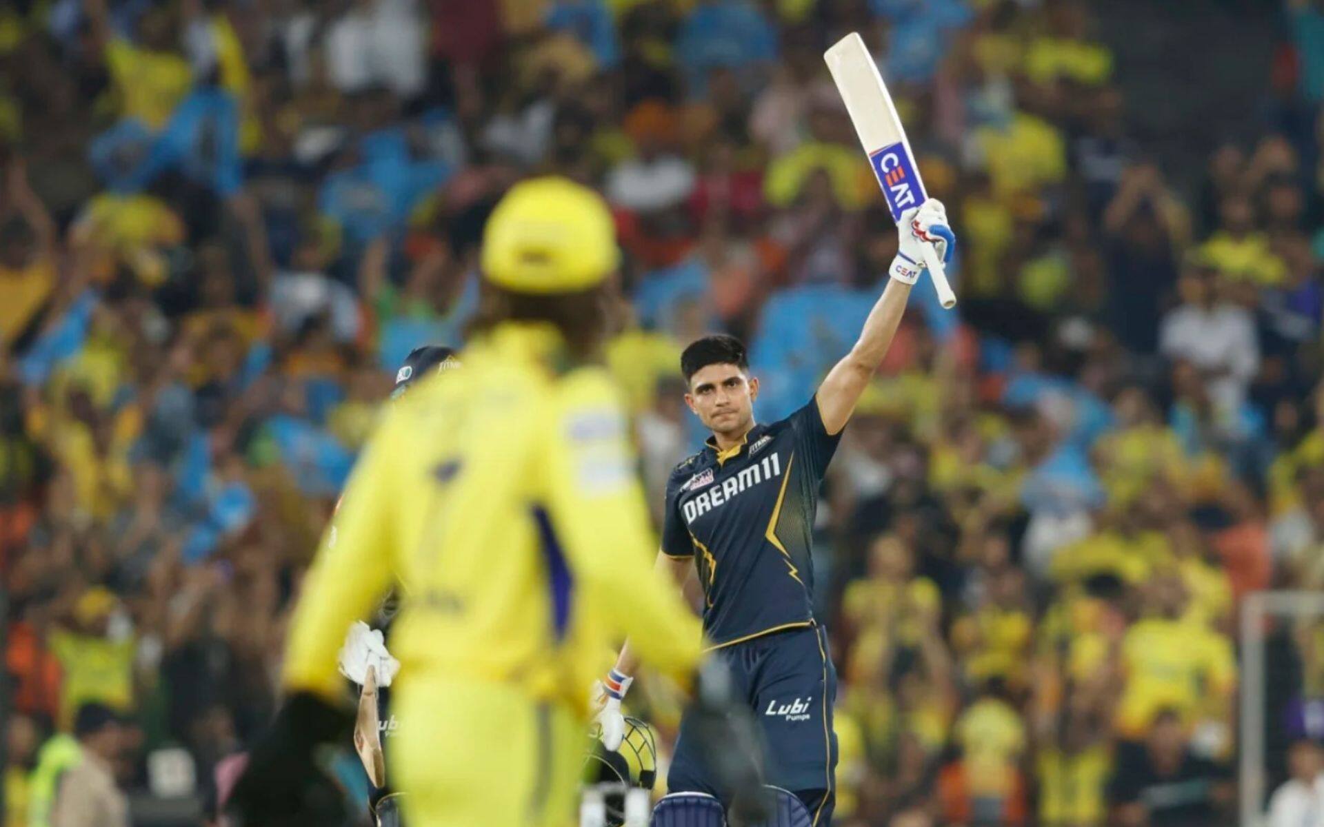 Shubman Gill celebrating his century against CSK on May 10 (BCCI)