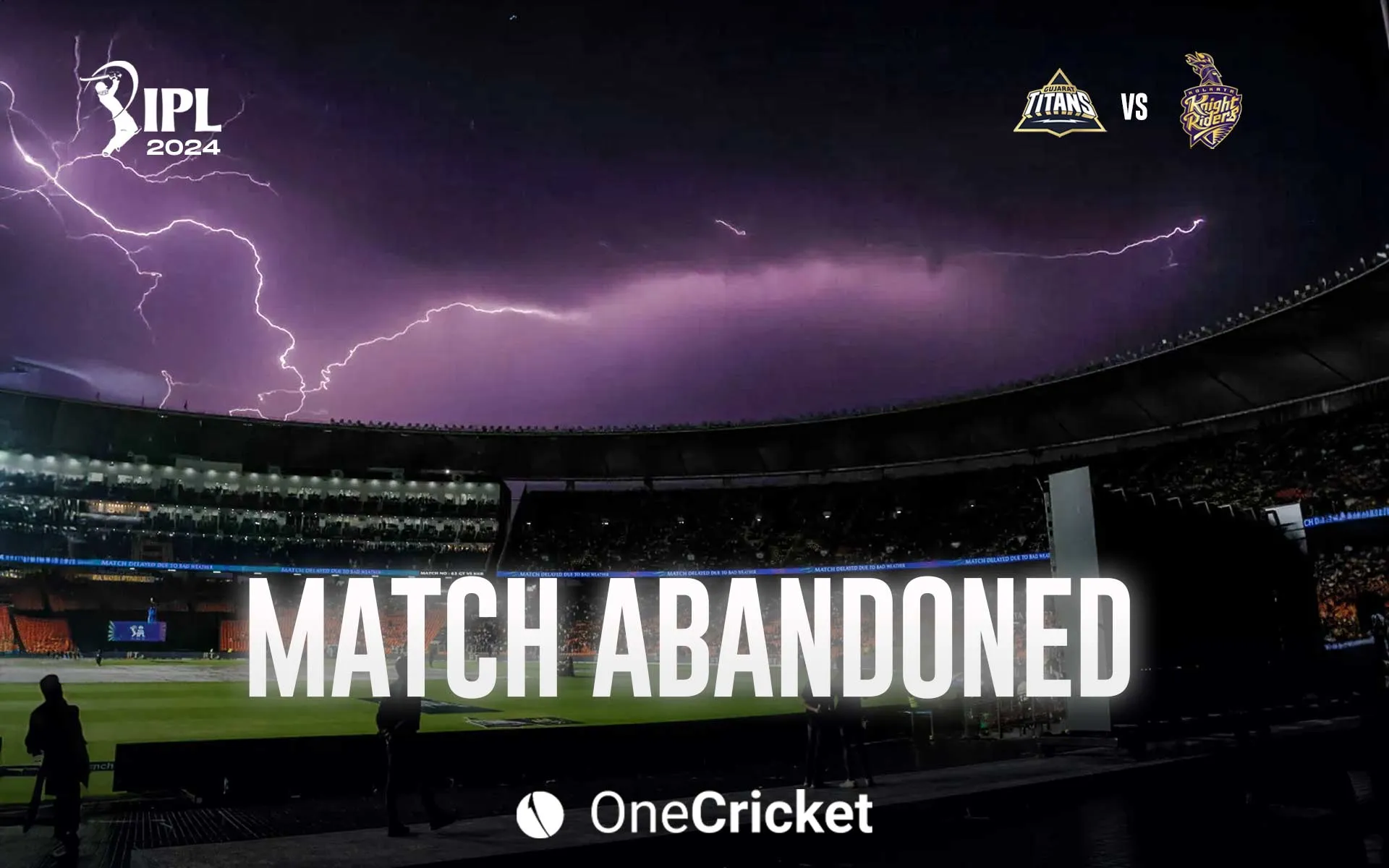 GT-KKR Match Abandoned [OneCricket]
