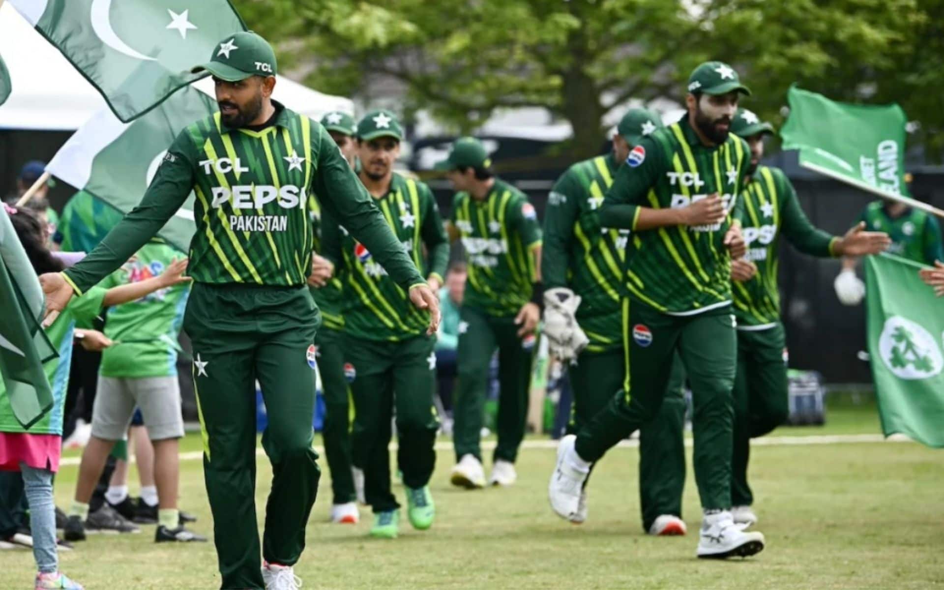 Pakistan players during their T20I series in Ireland in May (x.com)