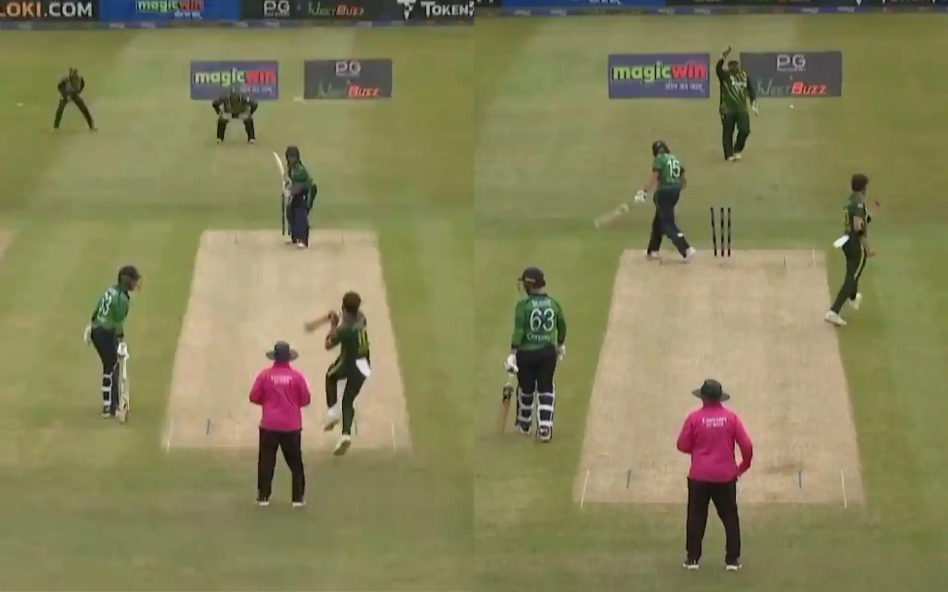 Shaheen Afridi rattling stumps (X.com)