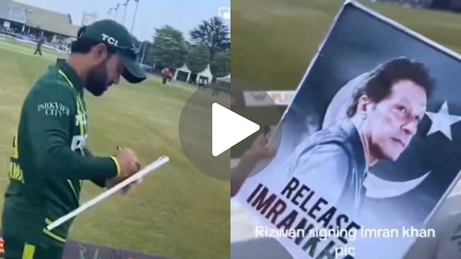 [Watch] Rizwan Signs On 'Release Imran Khan' Poster; Calls Trouble Ahead Of T20 World Cup