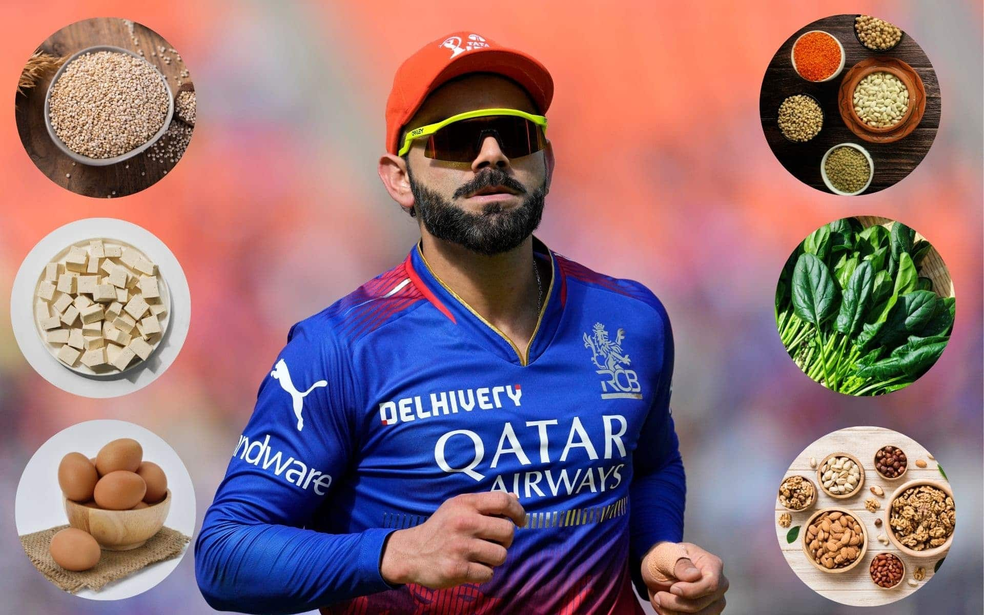 Virat Kohli's dinner includes roti, dal, and assorted green leafy vegetables