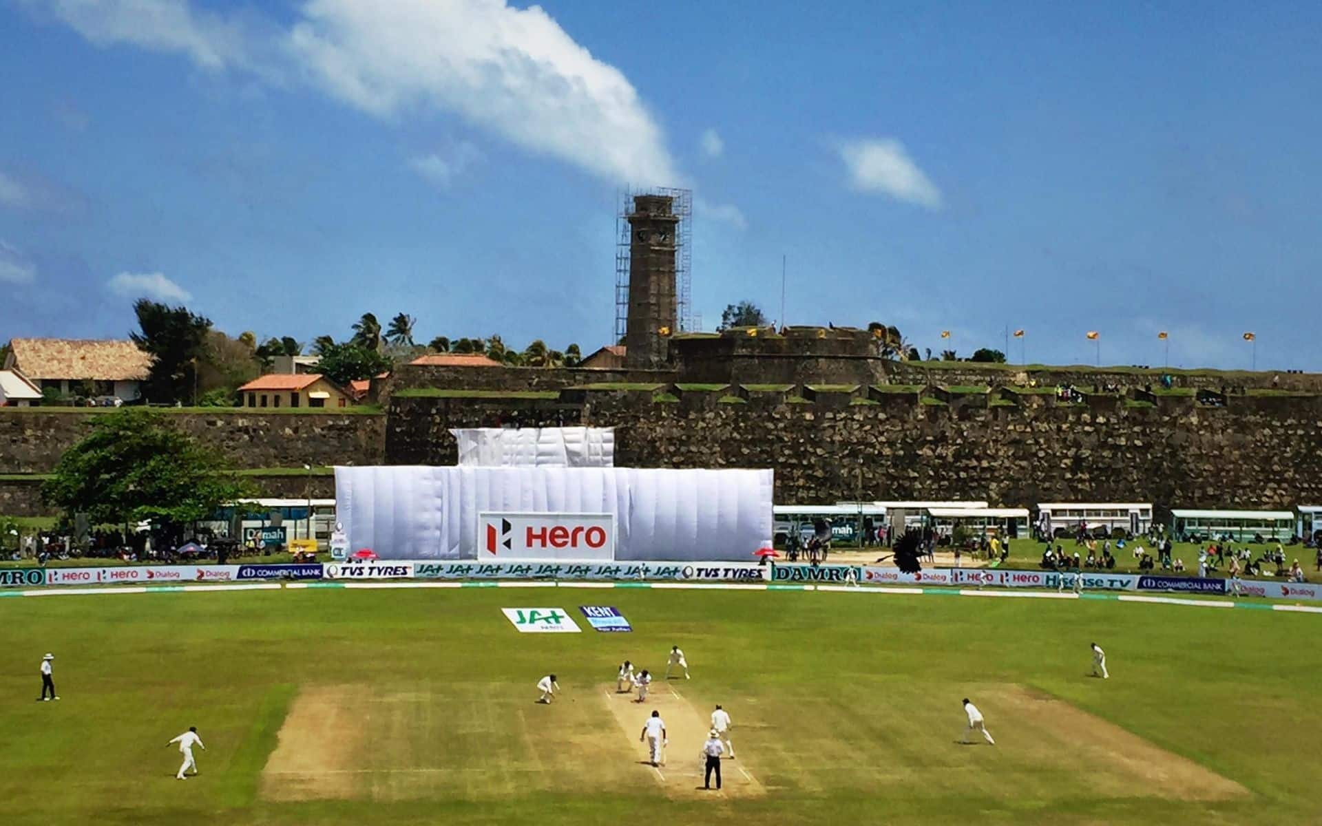 Galle Stadium hosting a Test match (x.com)