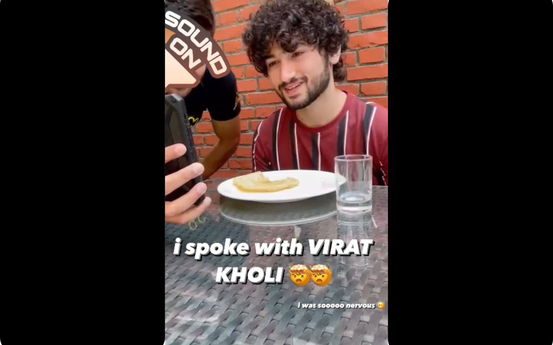 Virat Kohli speaking to a fan (X.com)