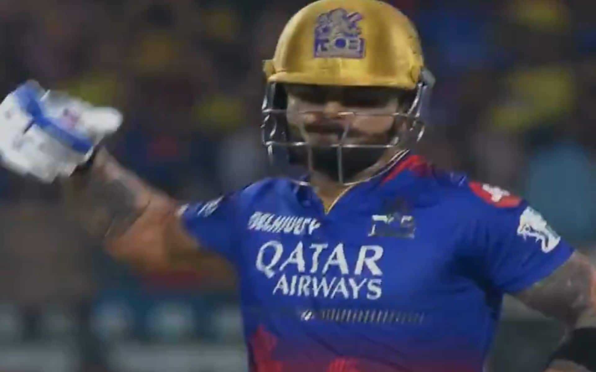 Virat Kohli's angry reaction after hitting a boundary (X.com)