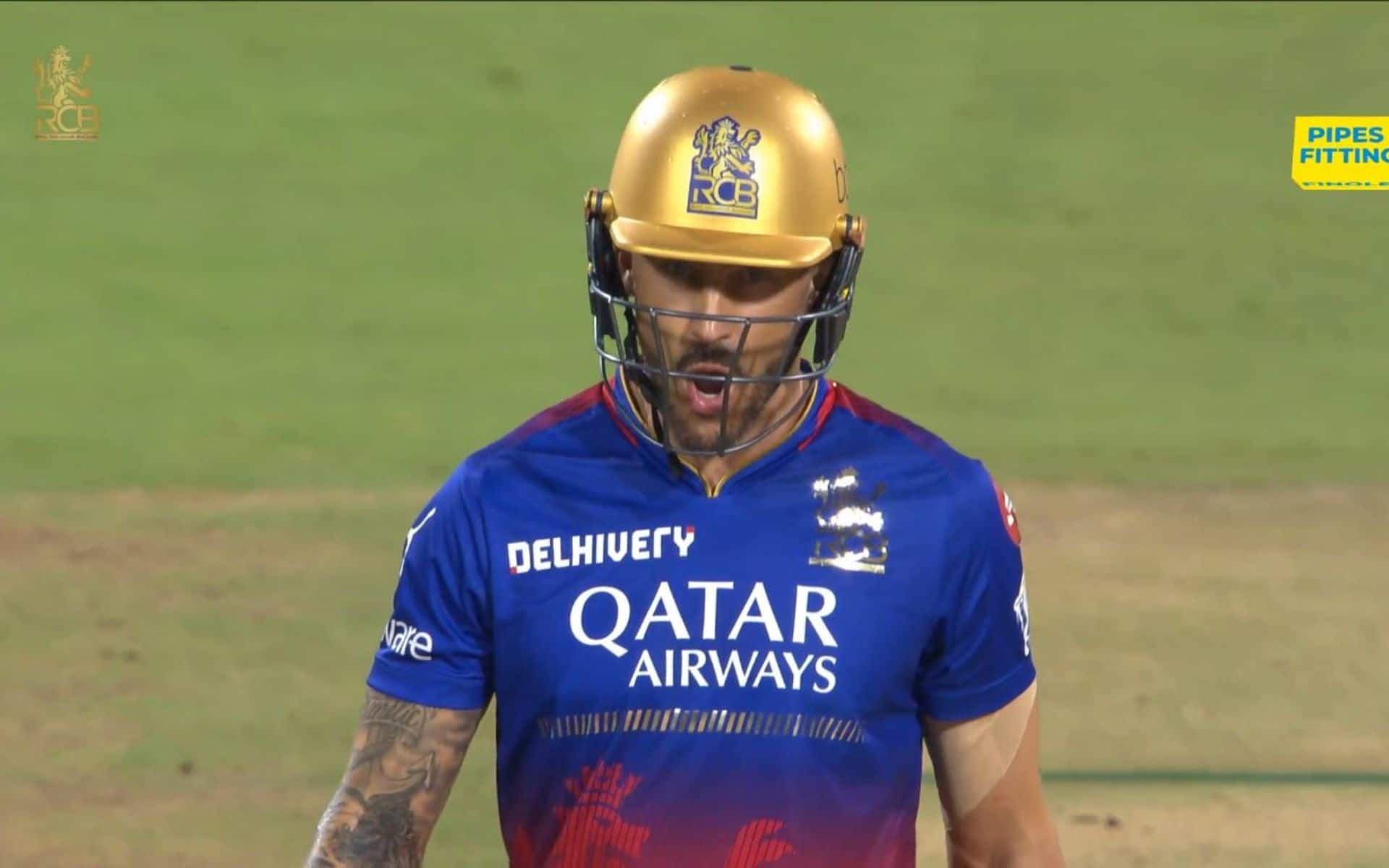 Faf du Plessis unhappy after his controversial dismissal vs CSK in IPL 2024 (X.com)