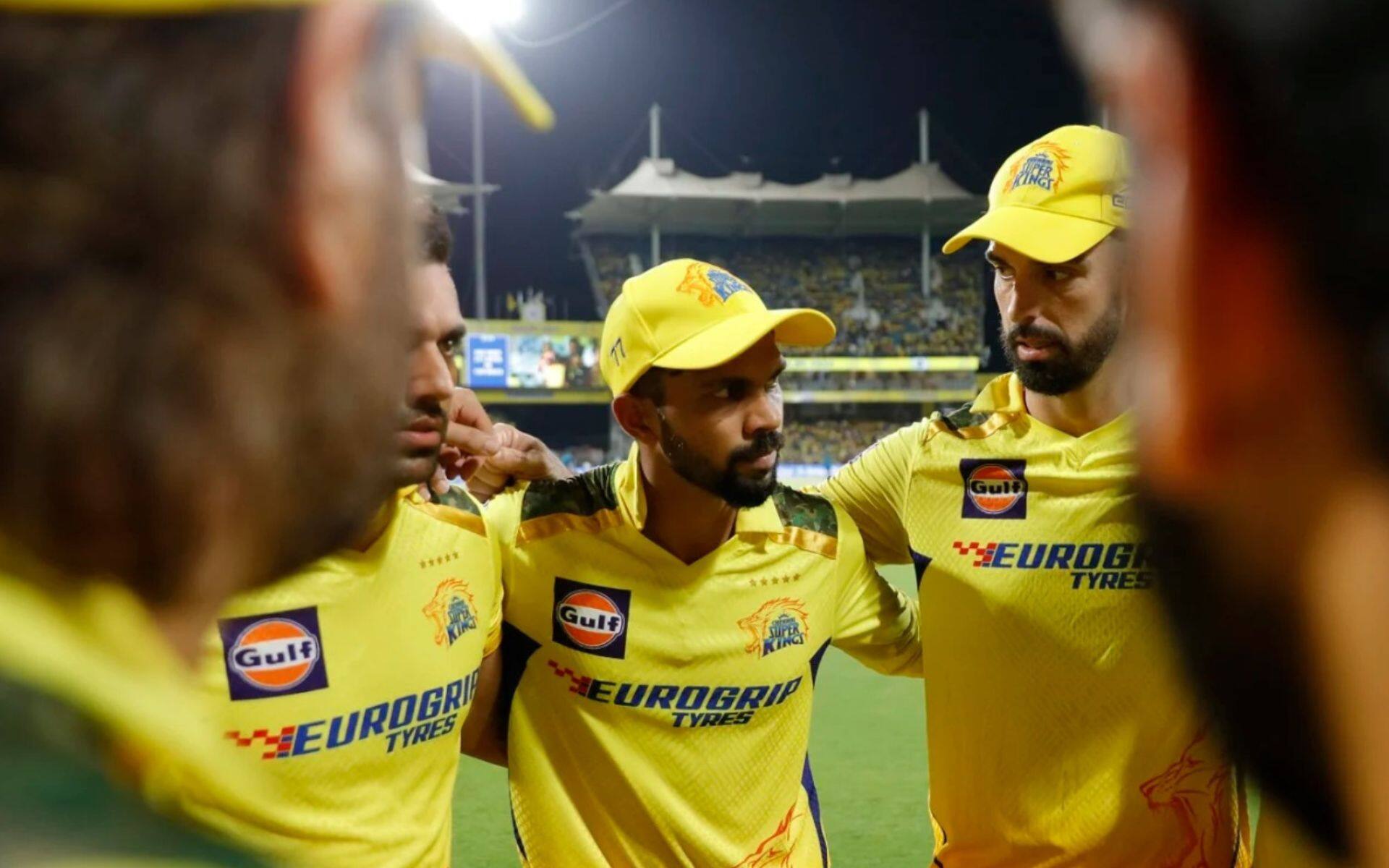 Ruturaj Gaikwad with CSK teammates during IPL 2024 (BCCI)