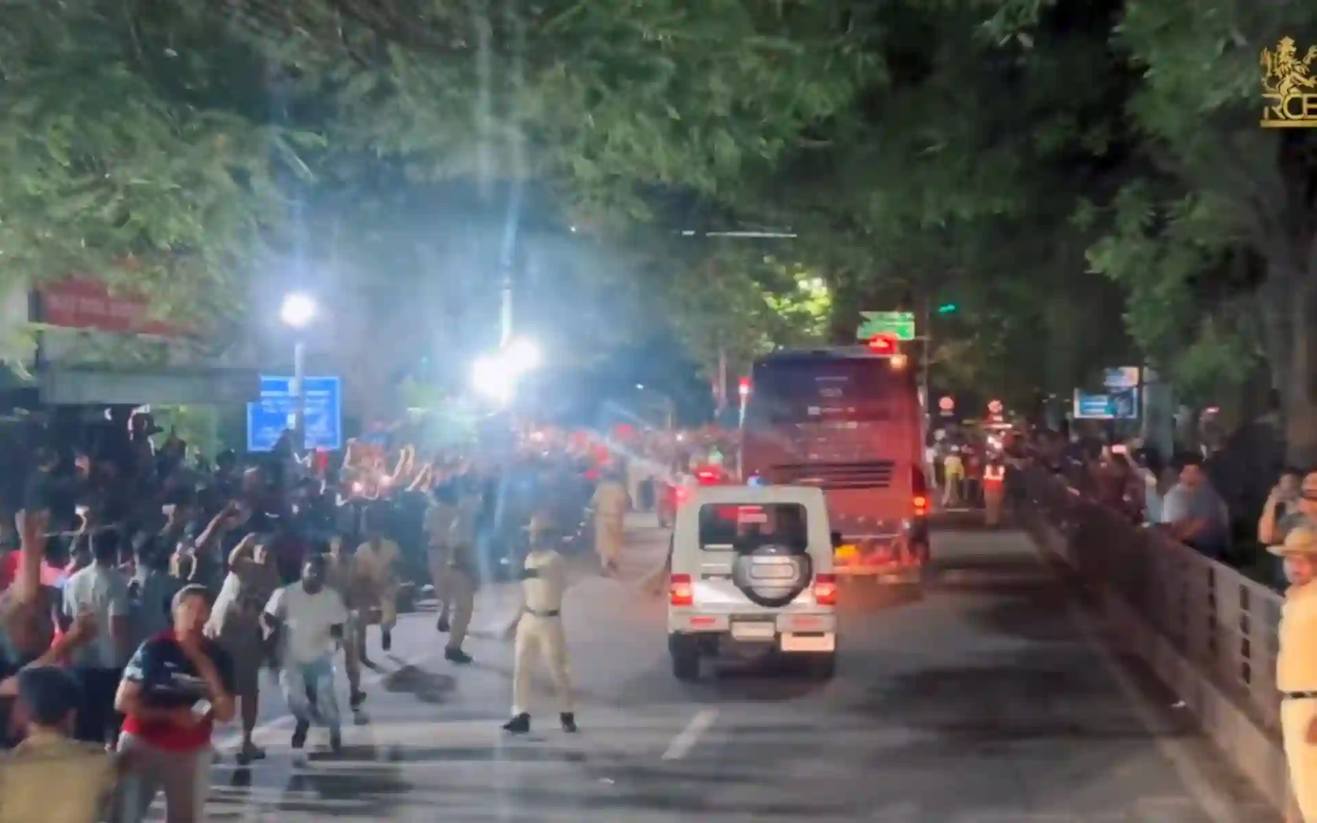 RCB fans formed a caravan post team's entry into playoffs (x.com)