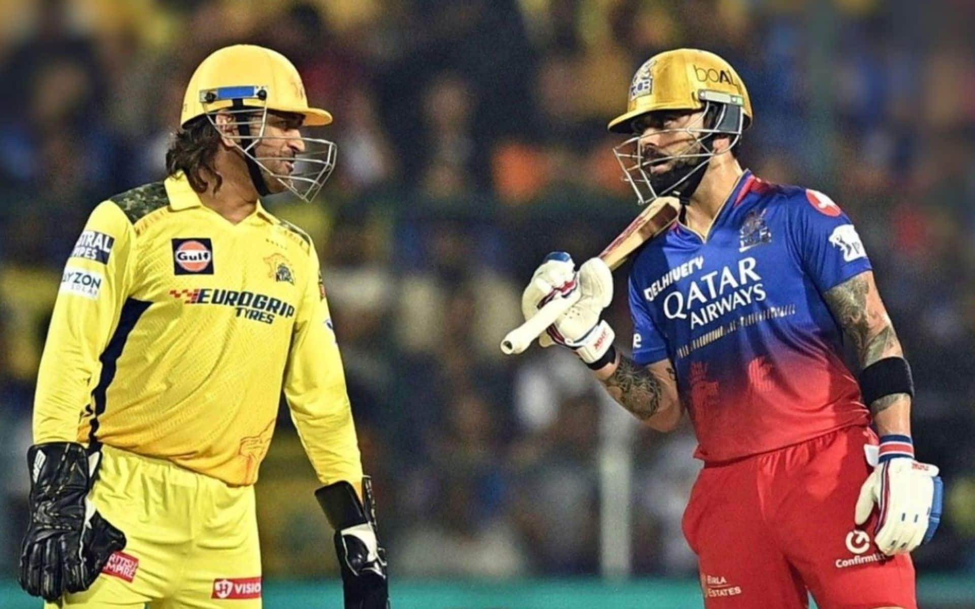 MS Dhoni with Virat Kohli in IPL 2024 (X.com)