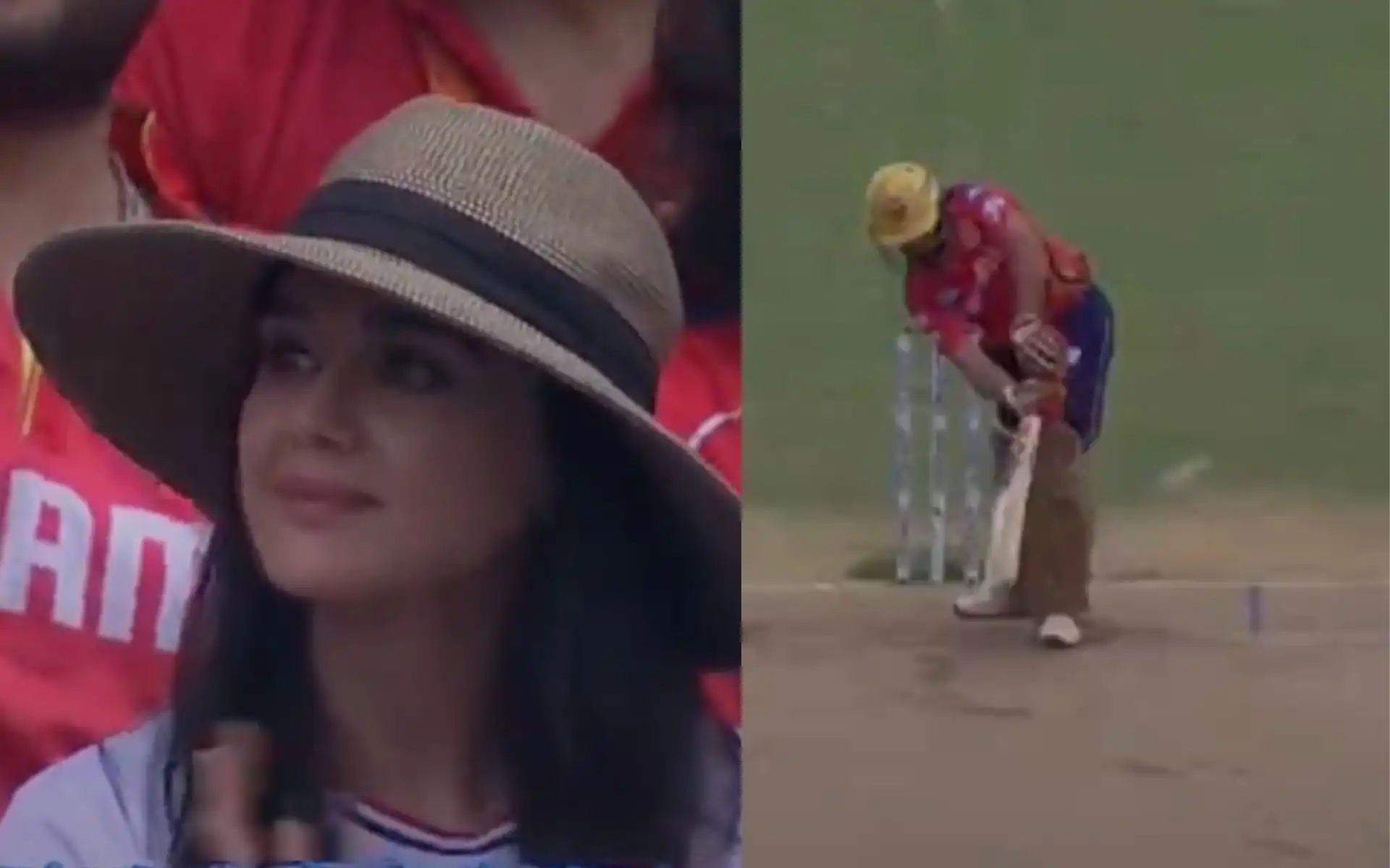 Preity Zinta smiling after Prabhsimran's singh (X.com)