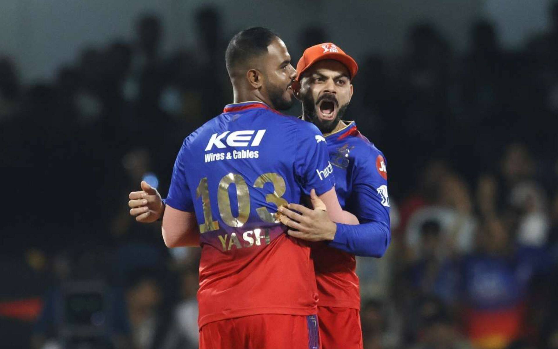 RCB celebrating after 27 runs win vs CSK in IPL 2024 (X.com)