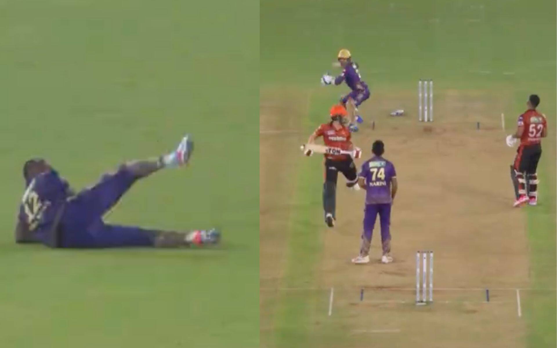 Rahul Tripathi's run out vs KKR (X.com)