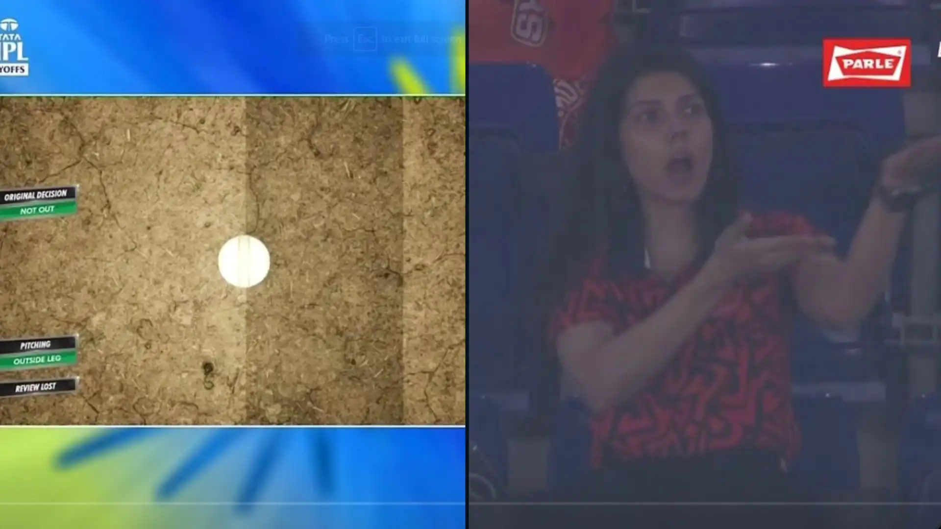 Kavya was shocked as Narine survived [X.com]