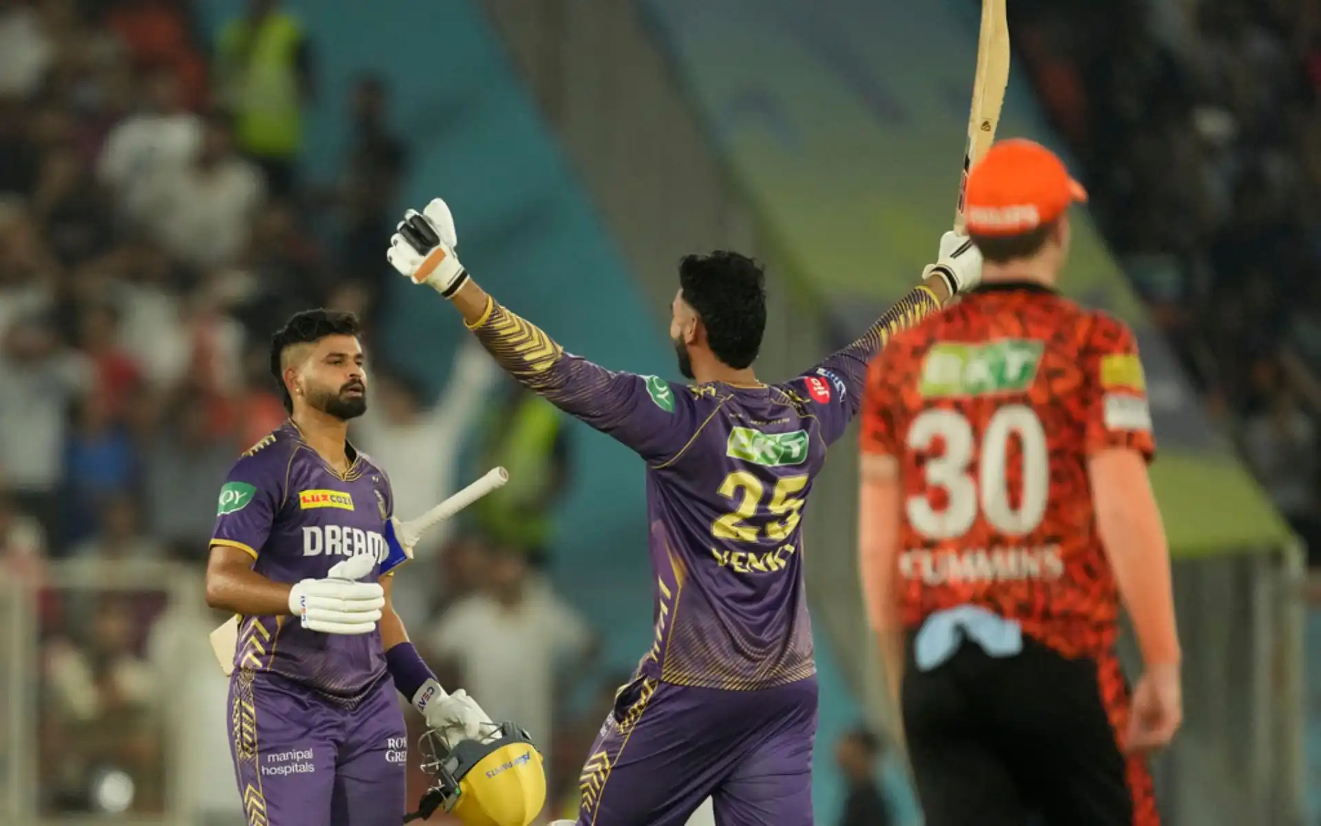KKR captain Shreyas Iyer shared a match-winning 97*-run stand with Venkatesh Iyer (AP)