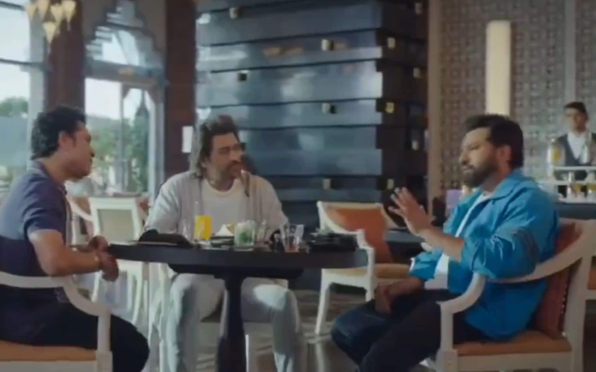 MS Dhoni, Sachin and Rohit in an advertisement (x)
