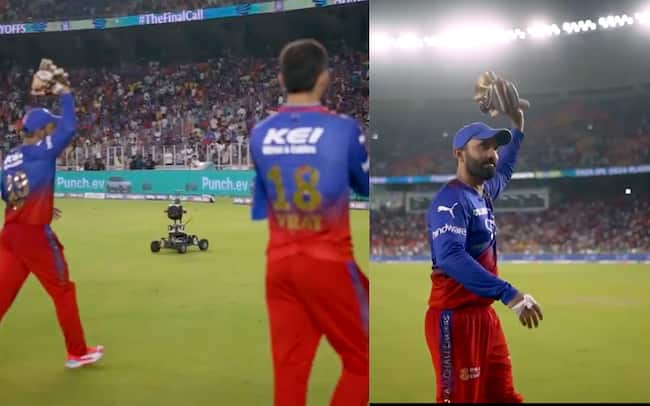 Watch] Dinesh Karthik Gets 'Guard Of Honour' After IPL Retirement From Kohli &amp; Other RCB Players | cricket.one - OneCricket