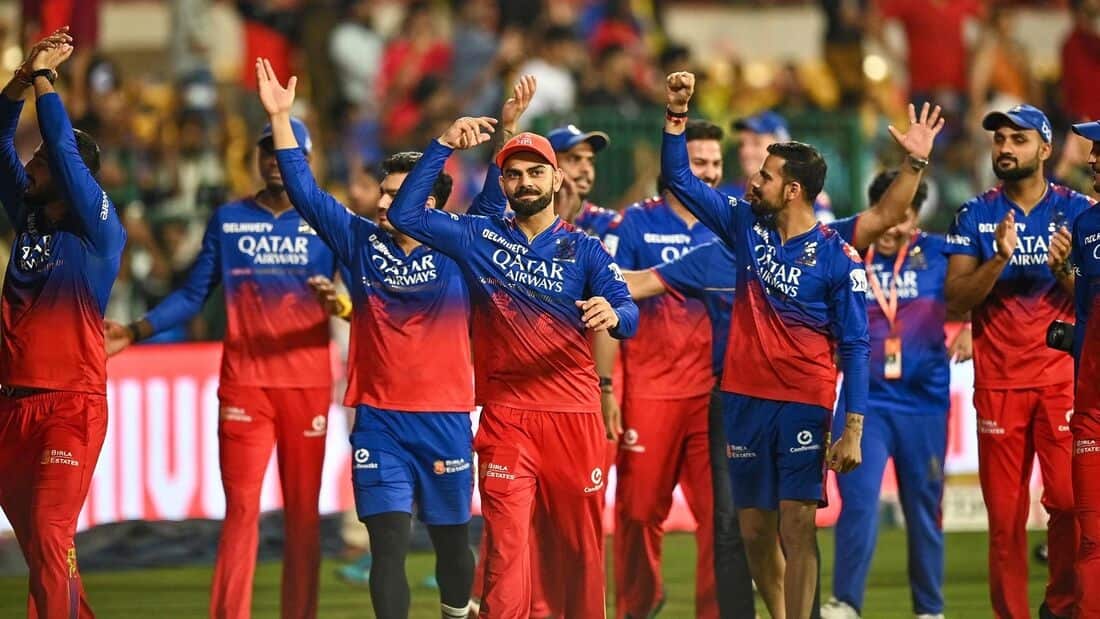 RCB players celebrating their win over CSK in IPL 2024 [x.com]
