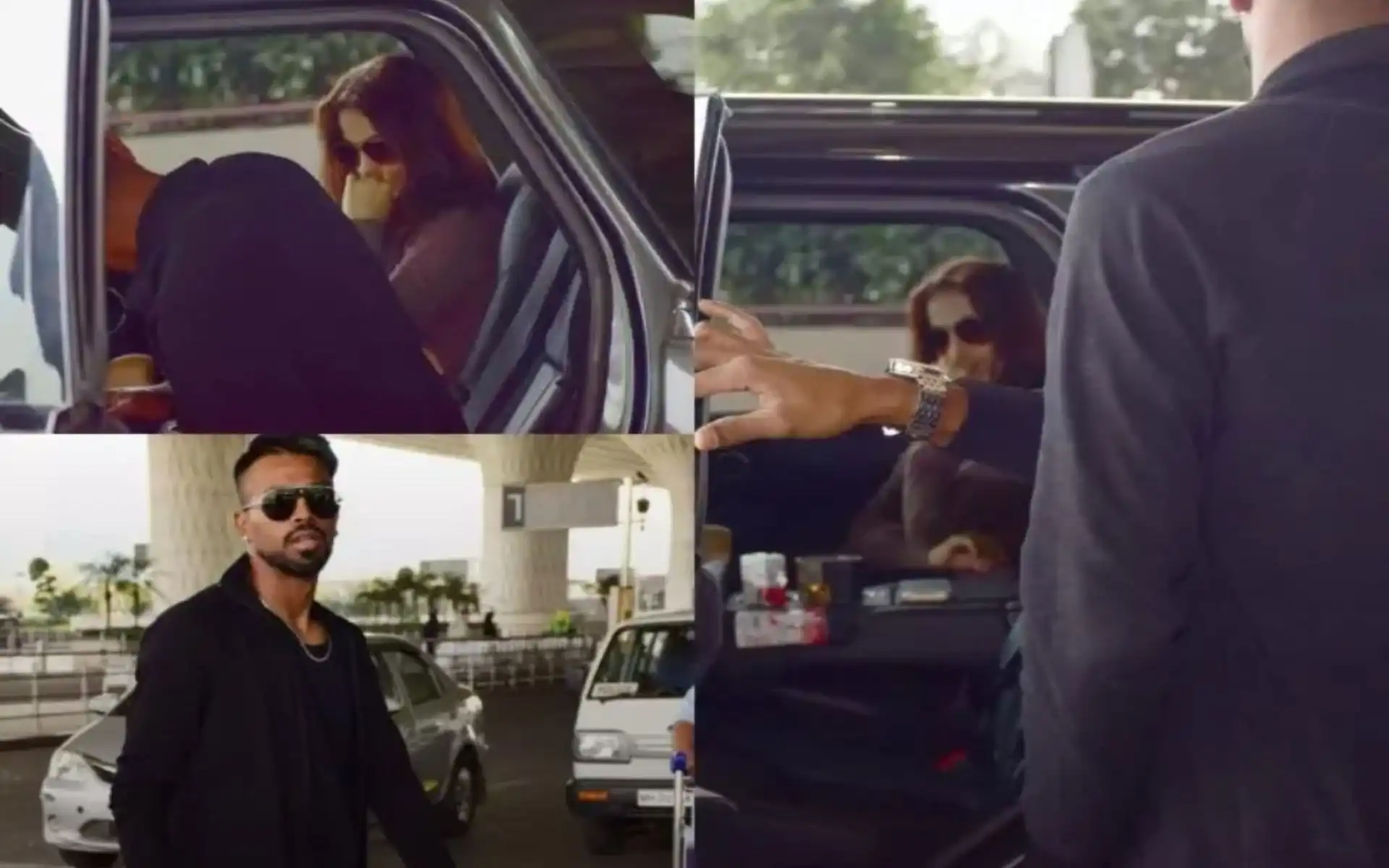 Hardik Pandya with ex-girlfriend Elli Avram at an airport (x.com)