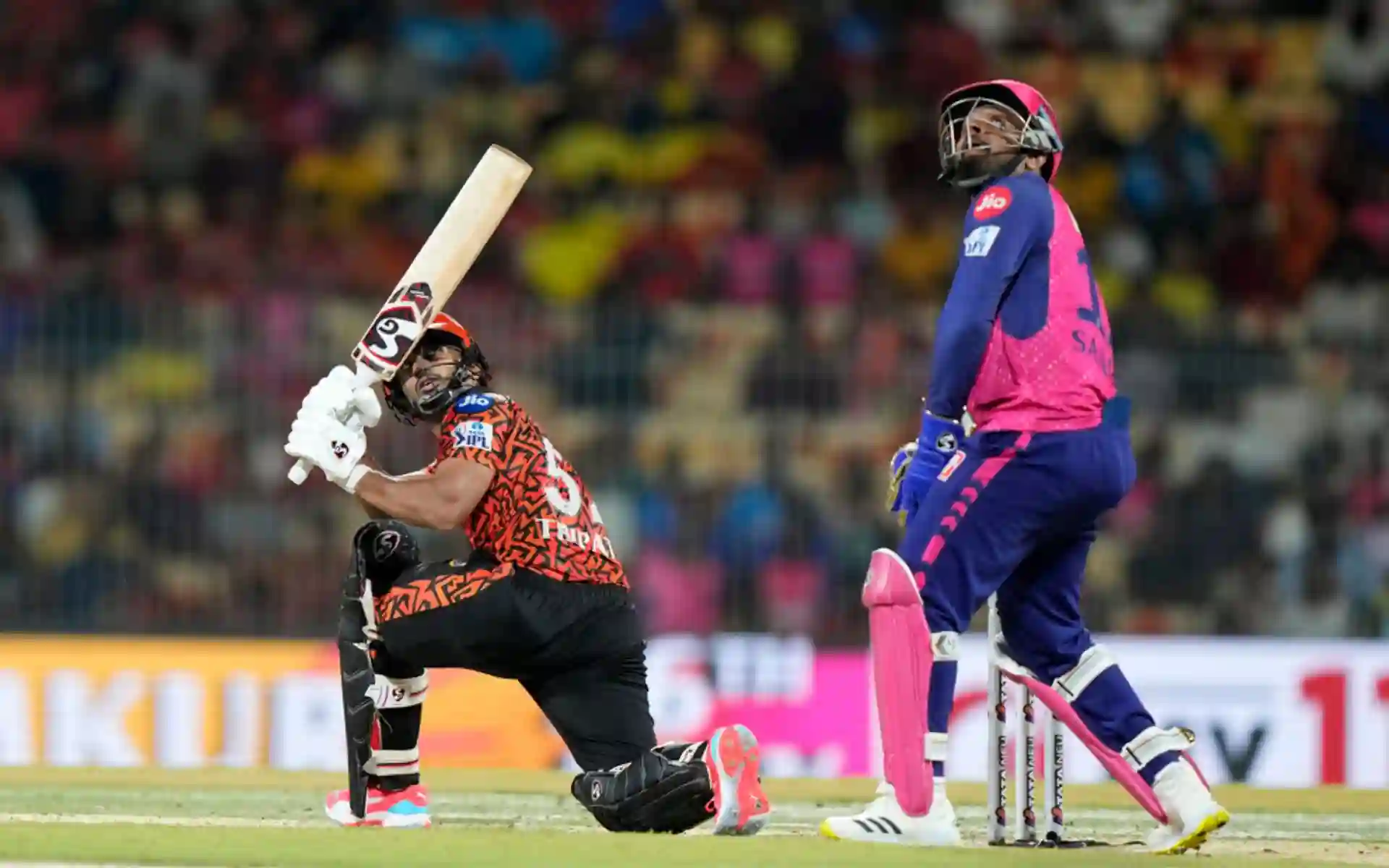 Samson looks at Tripathi's six (AP)