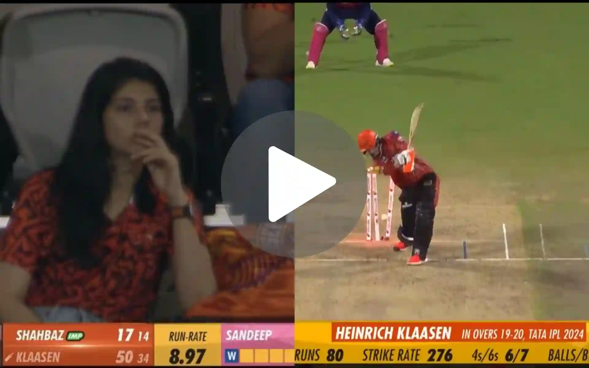 [Watch] Sandeep Sharma Breaks Kavya Maran's Heart As Klaasen Gets On Knees Due To A Yorker