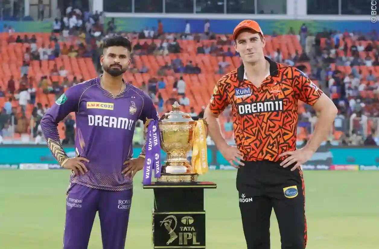 Pat Cummins and Shreyas Iyer with IPL 2024 trophy (BCCI)
